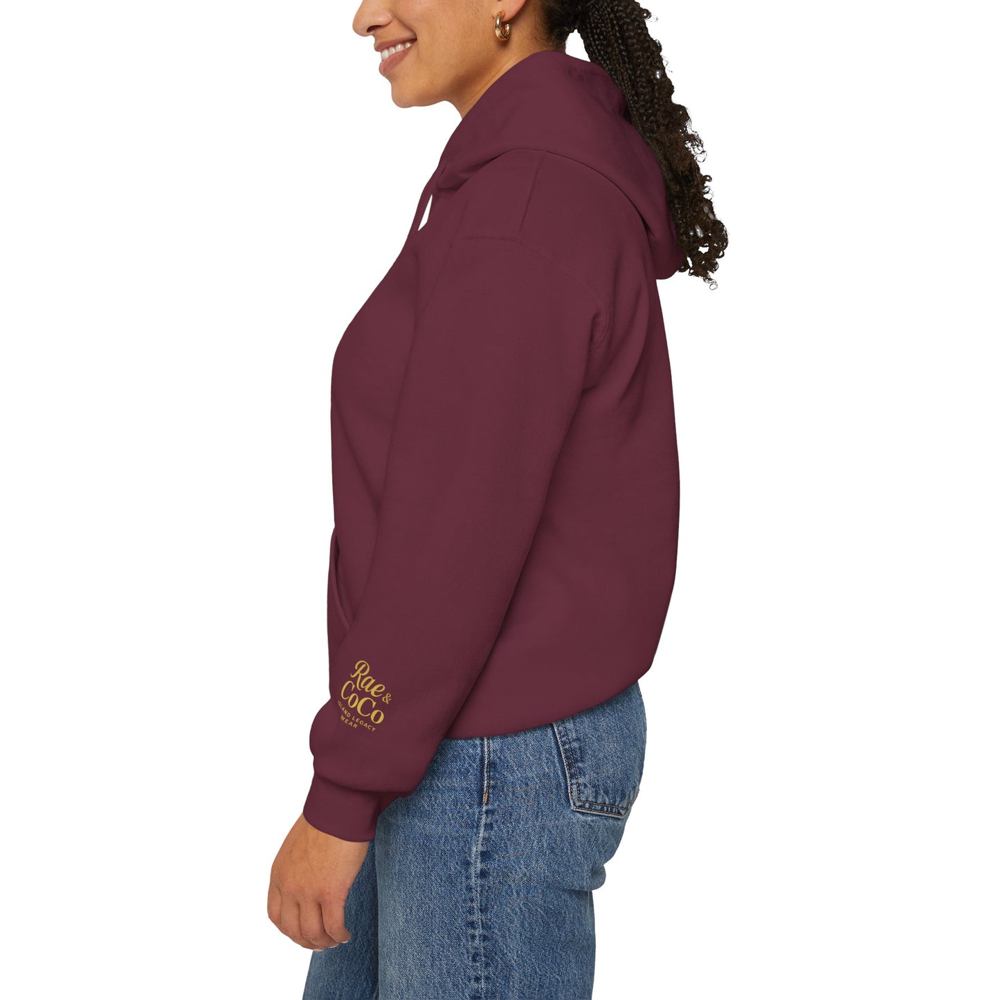 Martha’s Vineyard Hoodie – Unisex Heavy Blend with Cursive Yellow & Black Lettering
