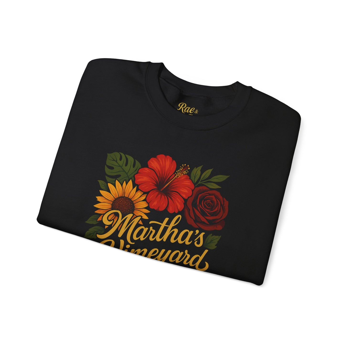 Ocean Park Floral Crewneck Sweatshirt – Martha’s Vineyard Classic | Unisex Heavy Blend