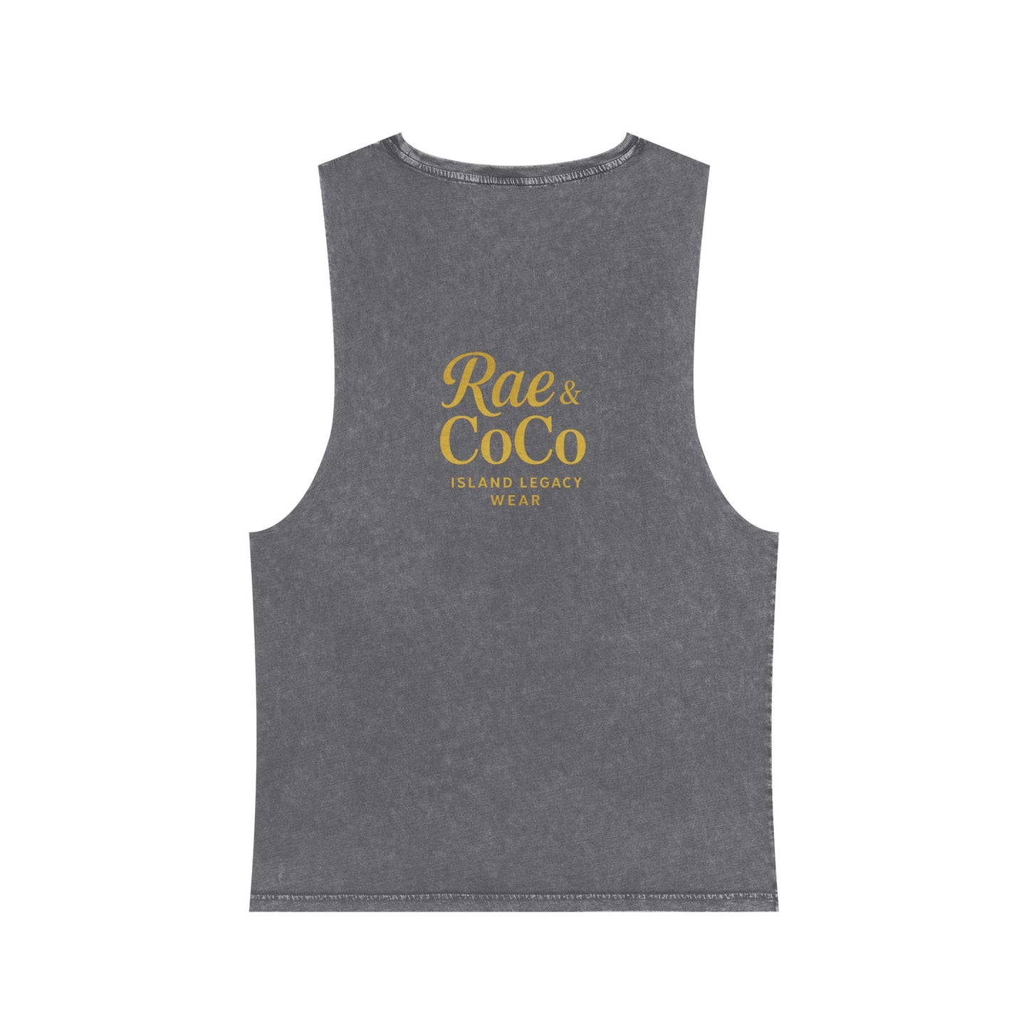 Vintage-Inspired Unisex Stonewash Tank Top - Inkwell Beach Design