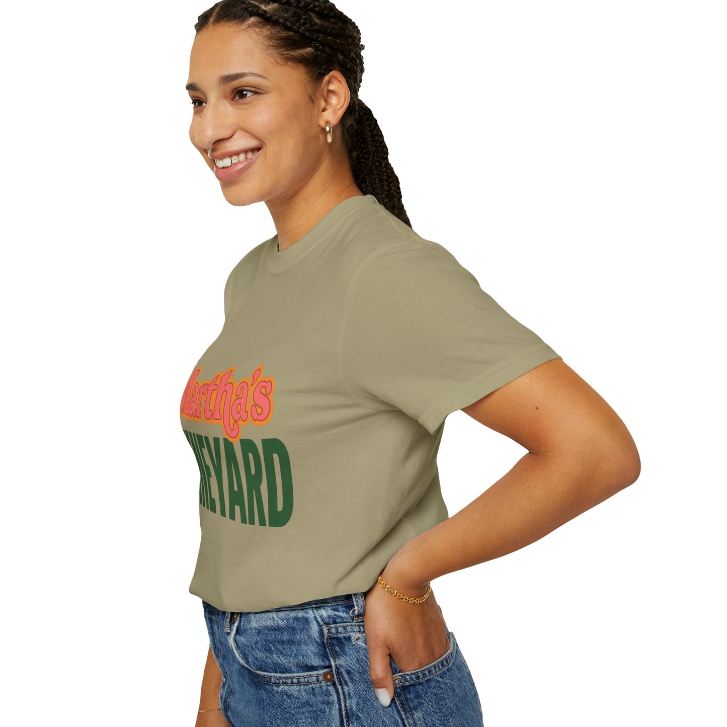 Retro Martha’s Vineyard Tee – Bold Vintage Lettering Unisex Island Shirt