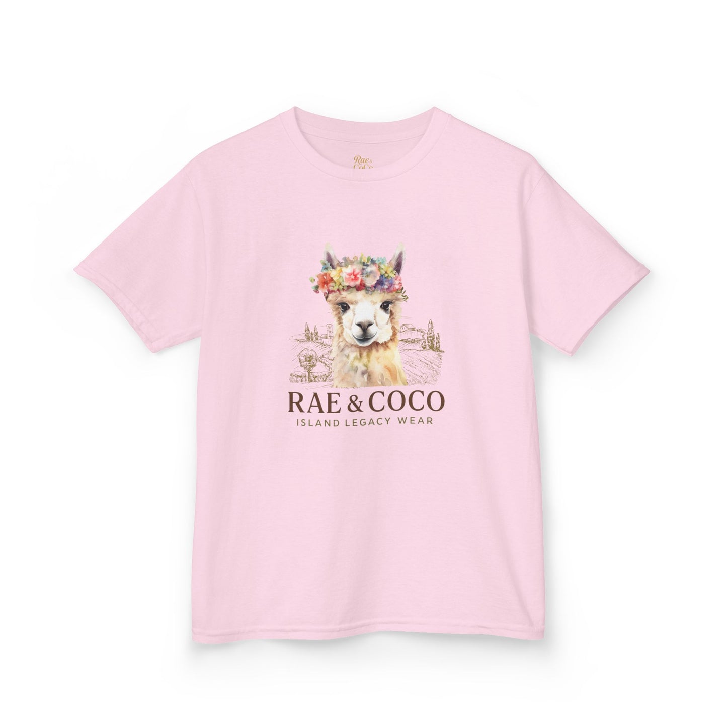 Kids Floral Alpaca T-Shirt – Island Legacy Wear, Black-Owned Summer Apparel, Cute Coastal Kids Tee, Martha’s Vineyard Gift