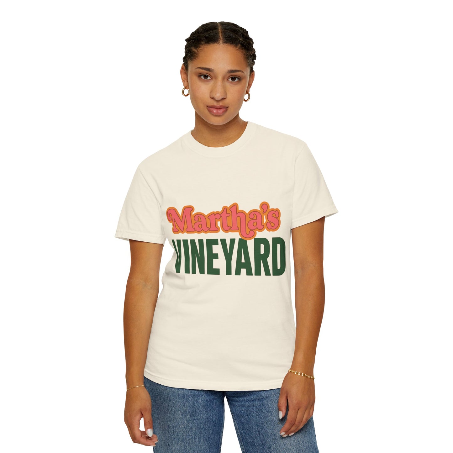 Retro Martha’s Vineyard Tee – Bold Vintage Lettering Unisex Island Shirt