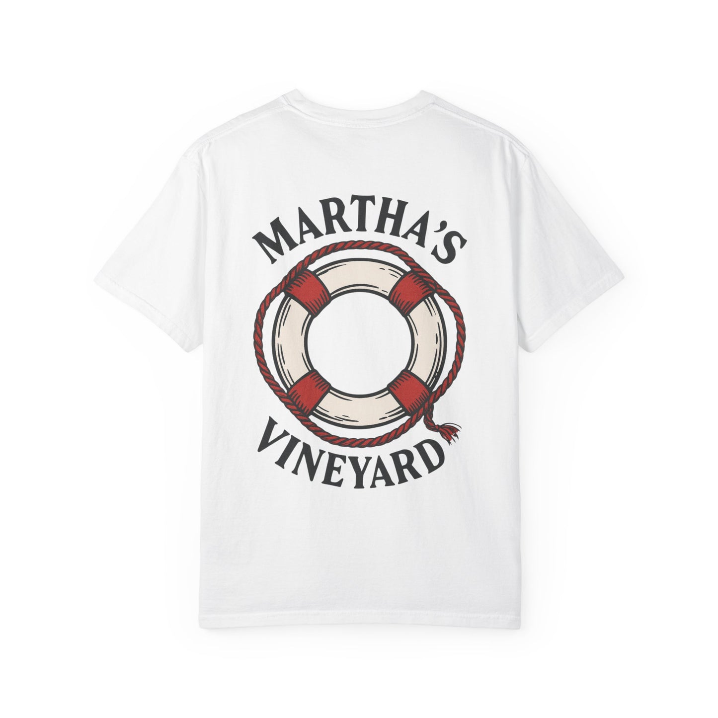 Martha’s Vineyard Lifebuoy Tee – Nautical Vintage Island Graphic Shirt