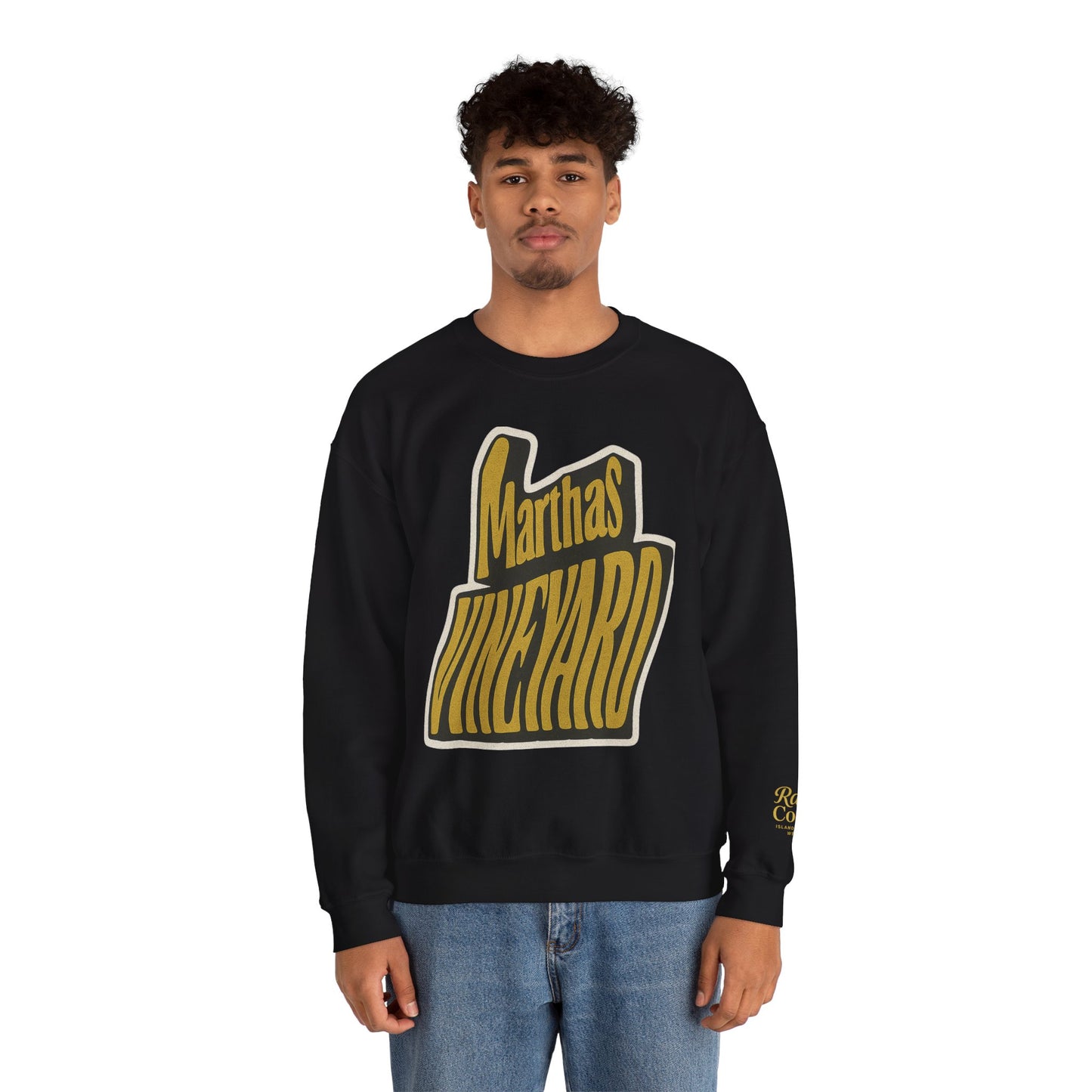 Wavy Martha’s Vineyard Crewneck Sweatshirt – Unisex Heavy Blend | Cozy Island Style