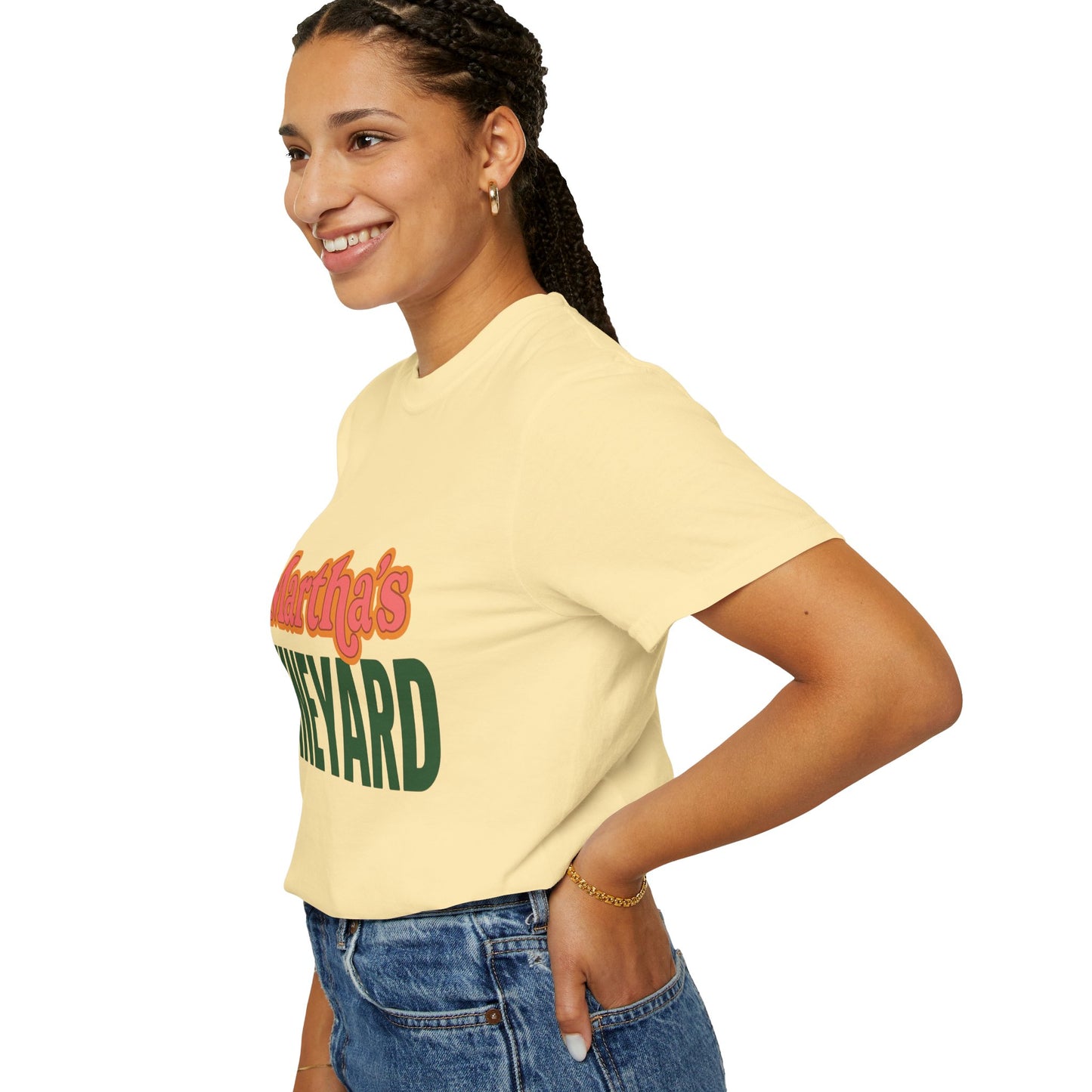 Retro Martha’s Vineyard Tee – Bold Vintage Lettering Unisex Island Shirt
