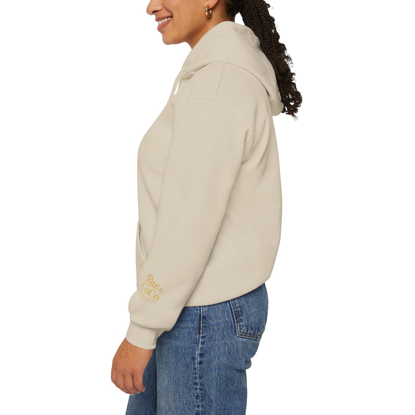 Martha’s Vineyard Hoodie – Unisex Heavy Blend with Cursive Yellow & Black Lettering