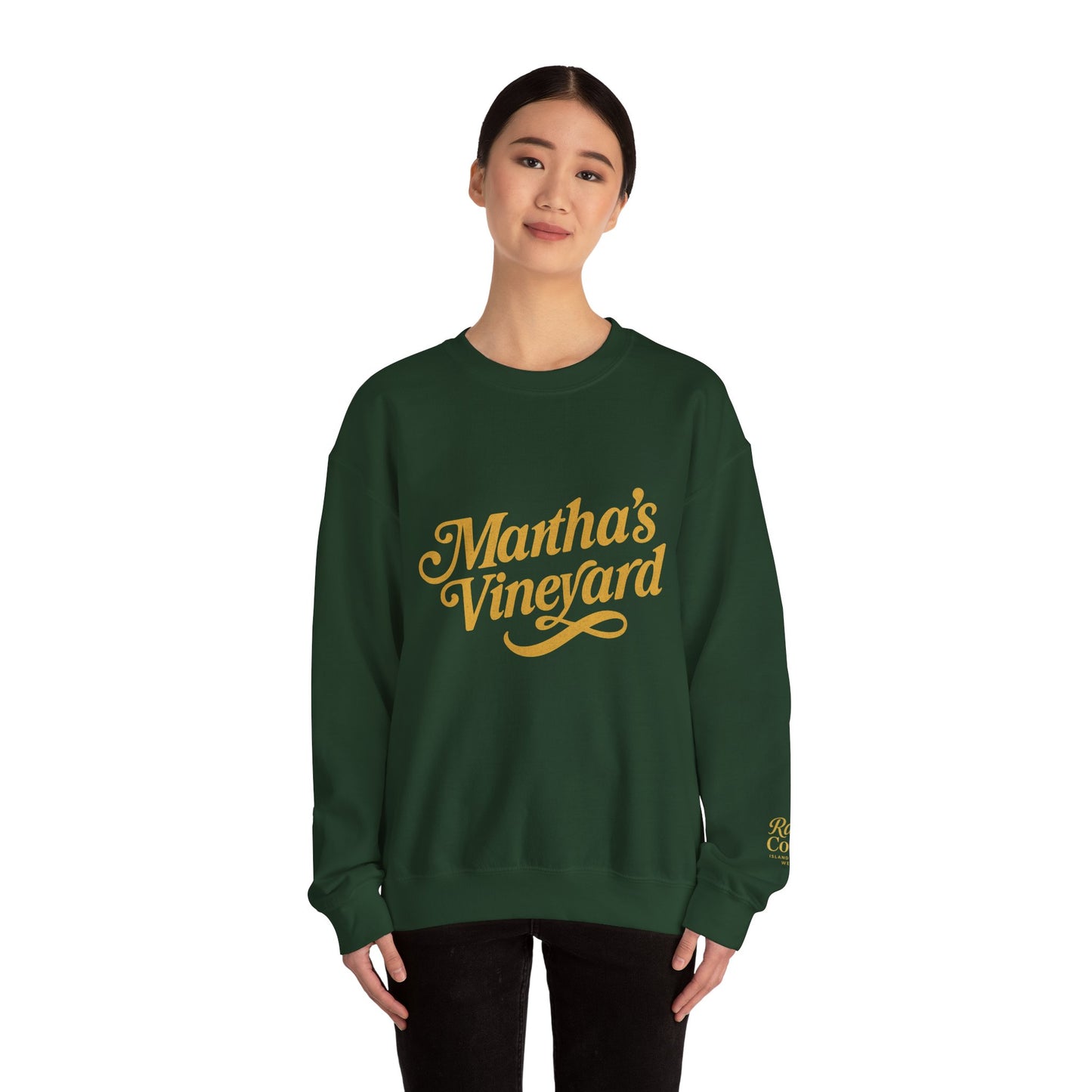 Cursive Martha’s Vineyard Crewneck Sweatshirt – Unisex Heavy Blend | Cozy Island Style
