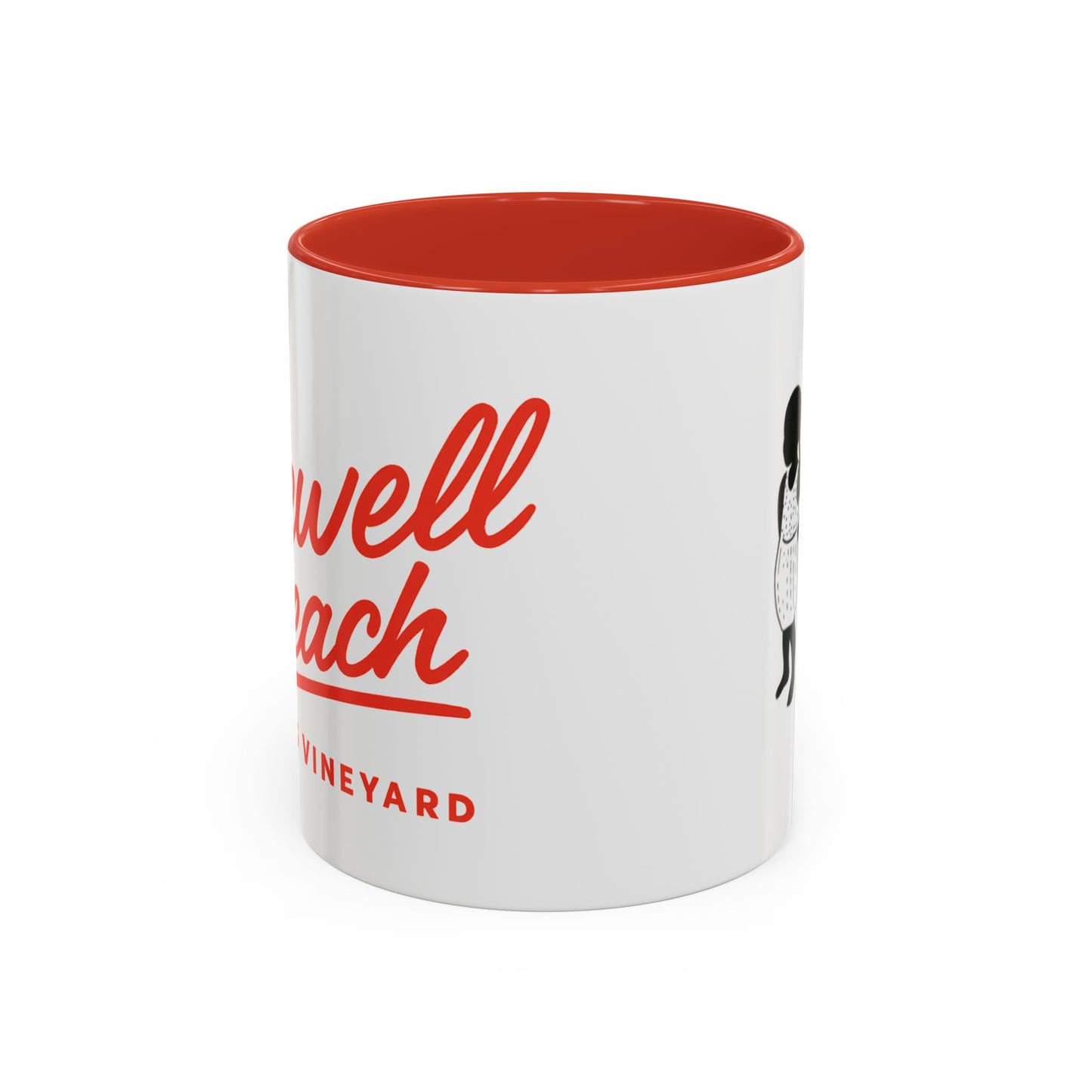 🔴 The Inkwell Beach – Martha’s Vineyard Classic Script Accent Mug (11oz & 15oz)