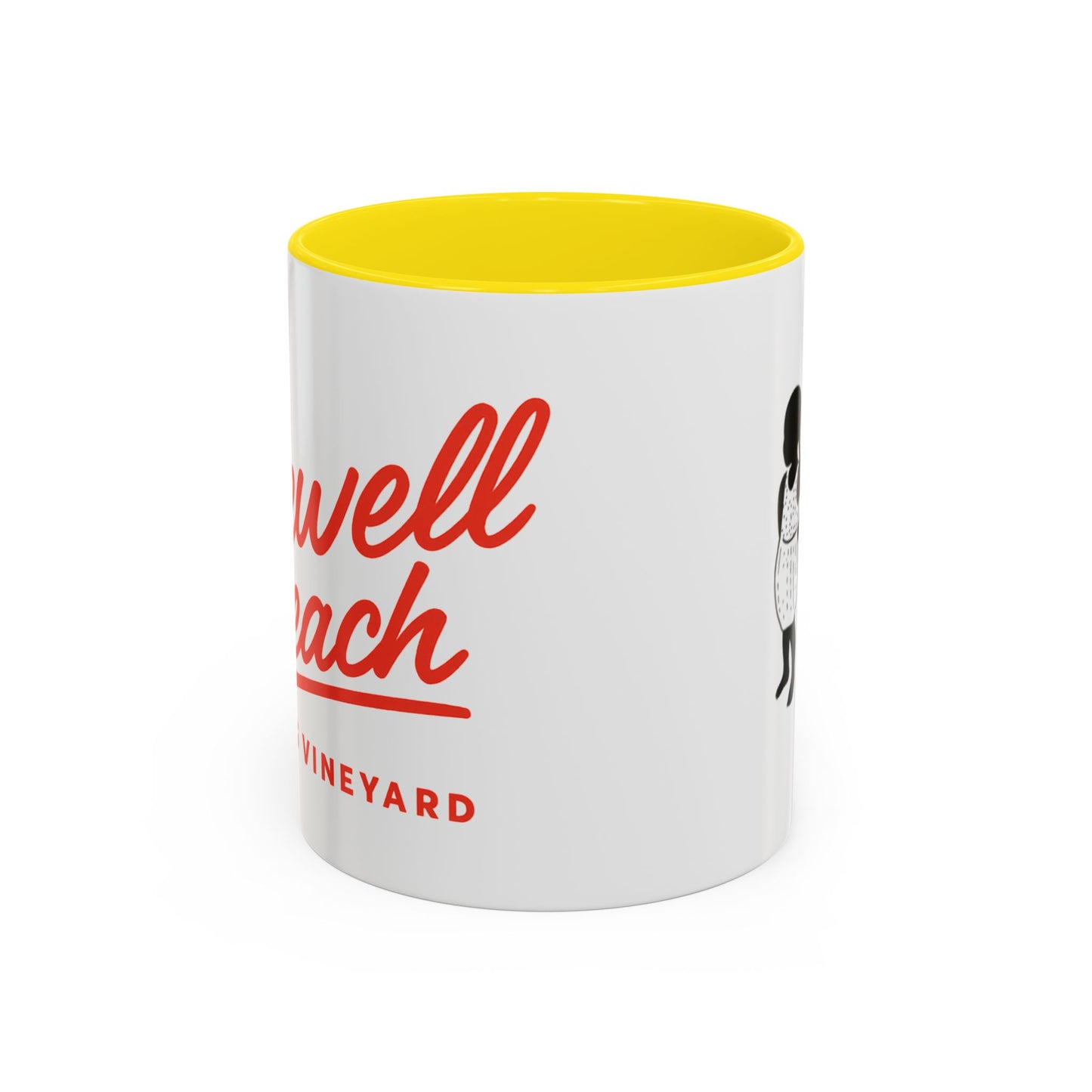 🔴 The Inkwell Beach – Martha’s Vineyard Classic Script Accent Mug (11oz & 15oz)