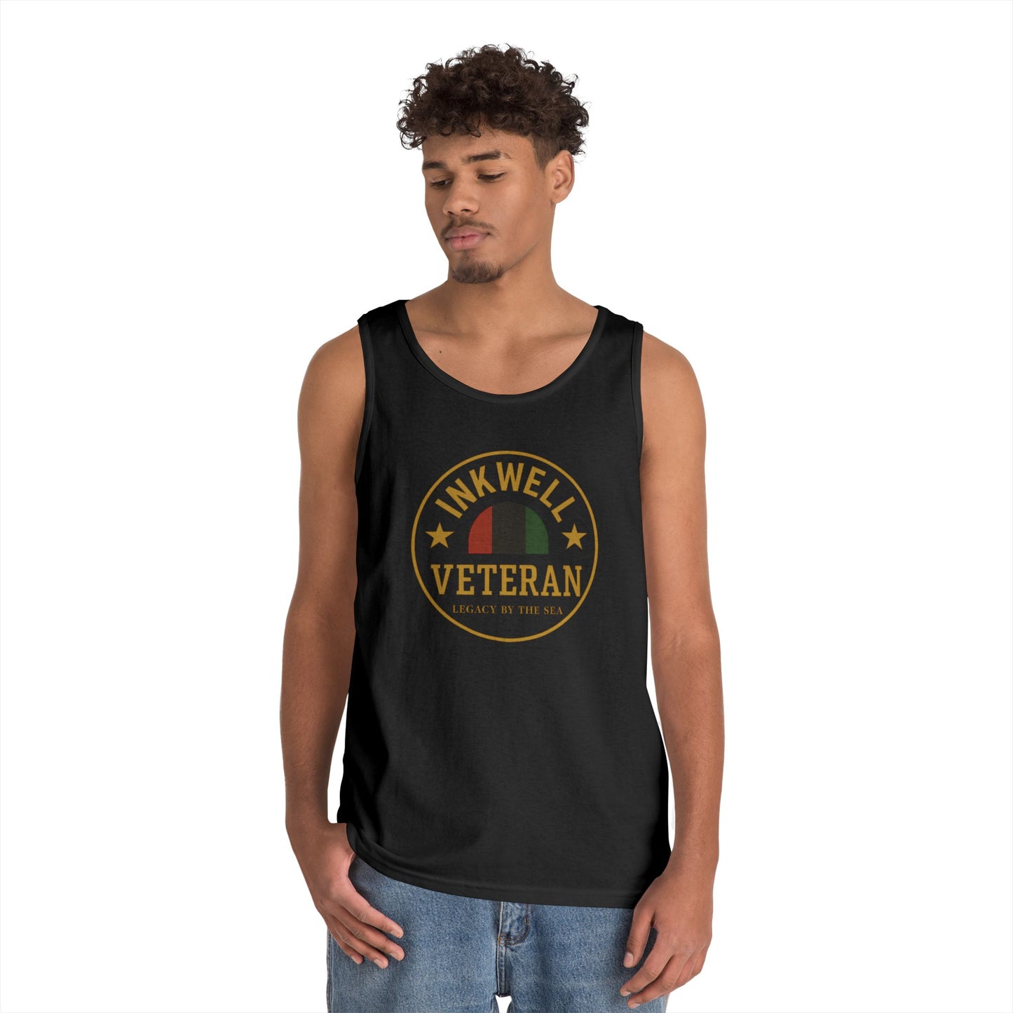 Unisex Heavy Cotton Tank Top - INKWELL VETERAN Graphic Tee