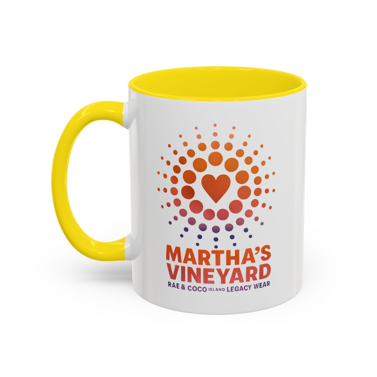 🧡💜 Heart & Dots “Martha’s Vineyard Legacy” Accent Mug (11oz & 15oz)