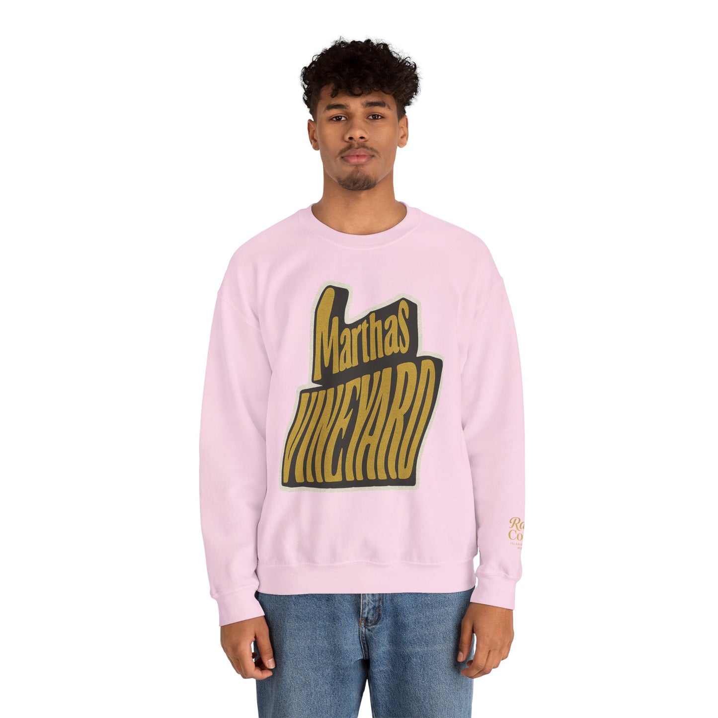 Wavy Martha’s Vineyard Crewneck Sweatshirt – Unisex Heavy Blend | Cozy Island Style