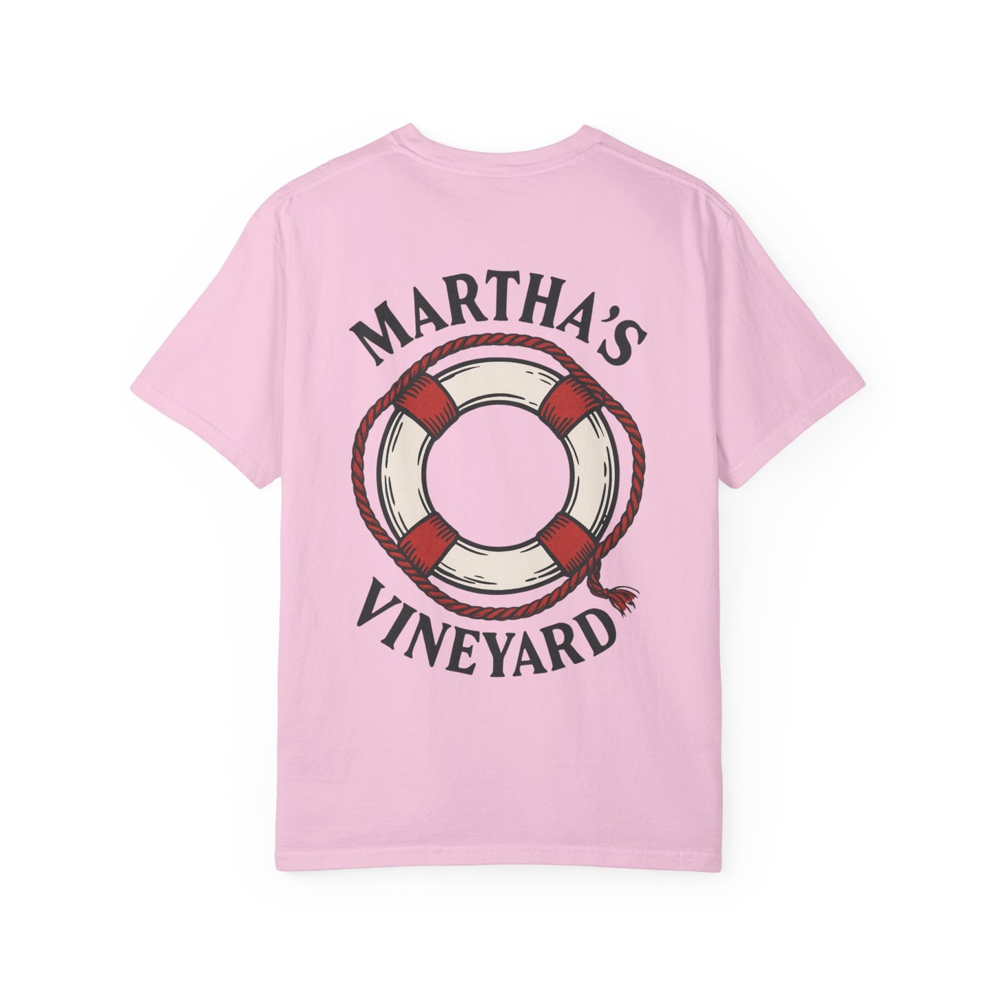 Martha’s Vineyard Lifebuoy Tee – Nautical Vintage Island Graphic Shirt