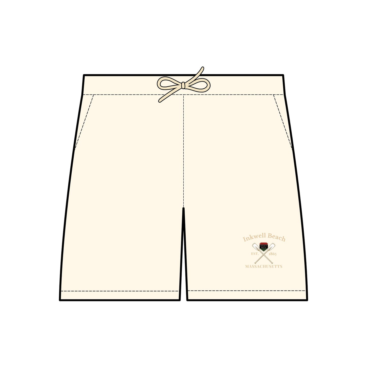 Inkwell Beach Lightweight Fleece Sweat Shorts for Relaxed Summer Vibes