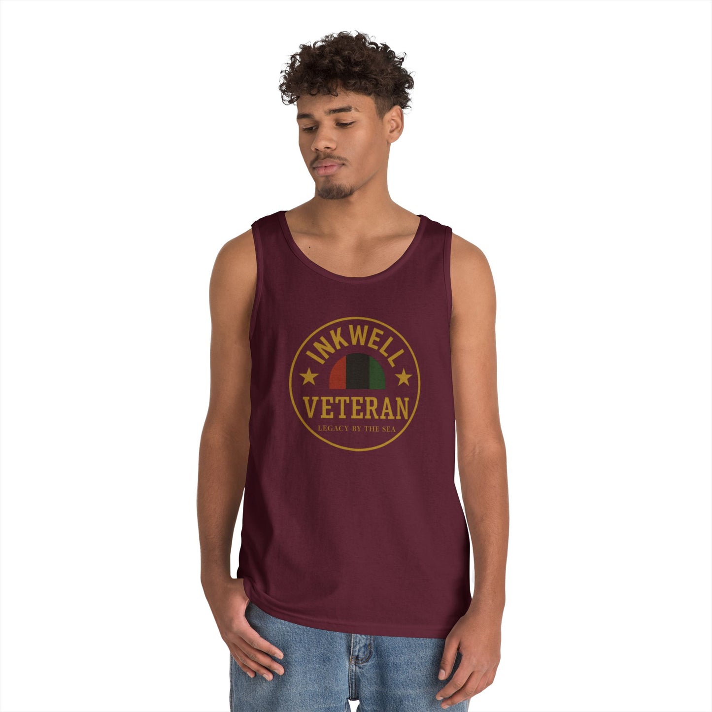 Unisex Heavy Cotton Tank Top - INKWELL VETERAN Graphic Tee