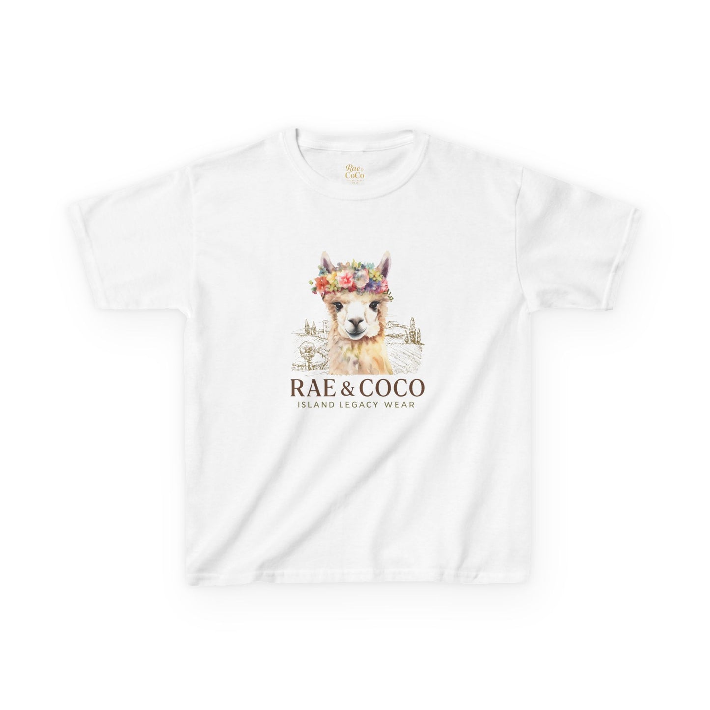Kids Floral Alpaca T-Shirt – Island Legacy Wear, Black-Owned Summer Apparel, Cute Coastal Kids Tee, Martha’s Vineyard Gift