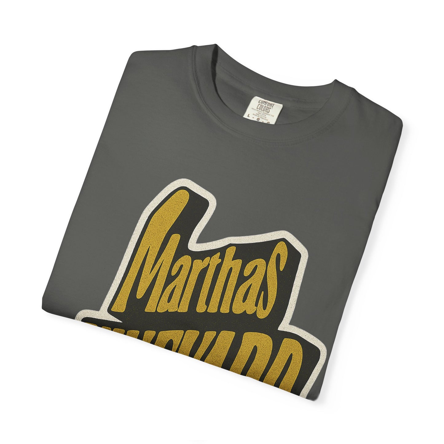 Groovy Martha’s Vineyard Tee – Retro Wavy Lettering Unisex Island Shirt