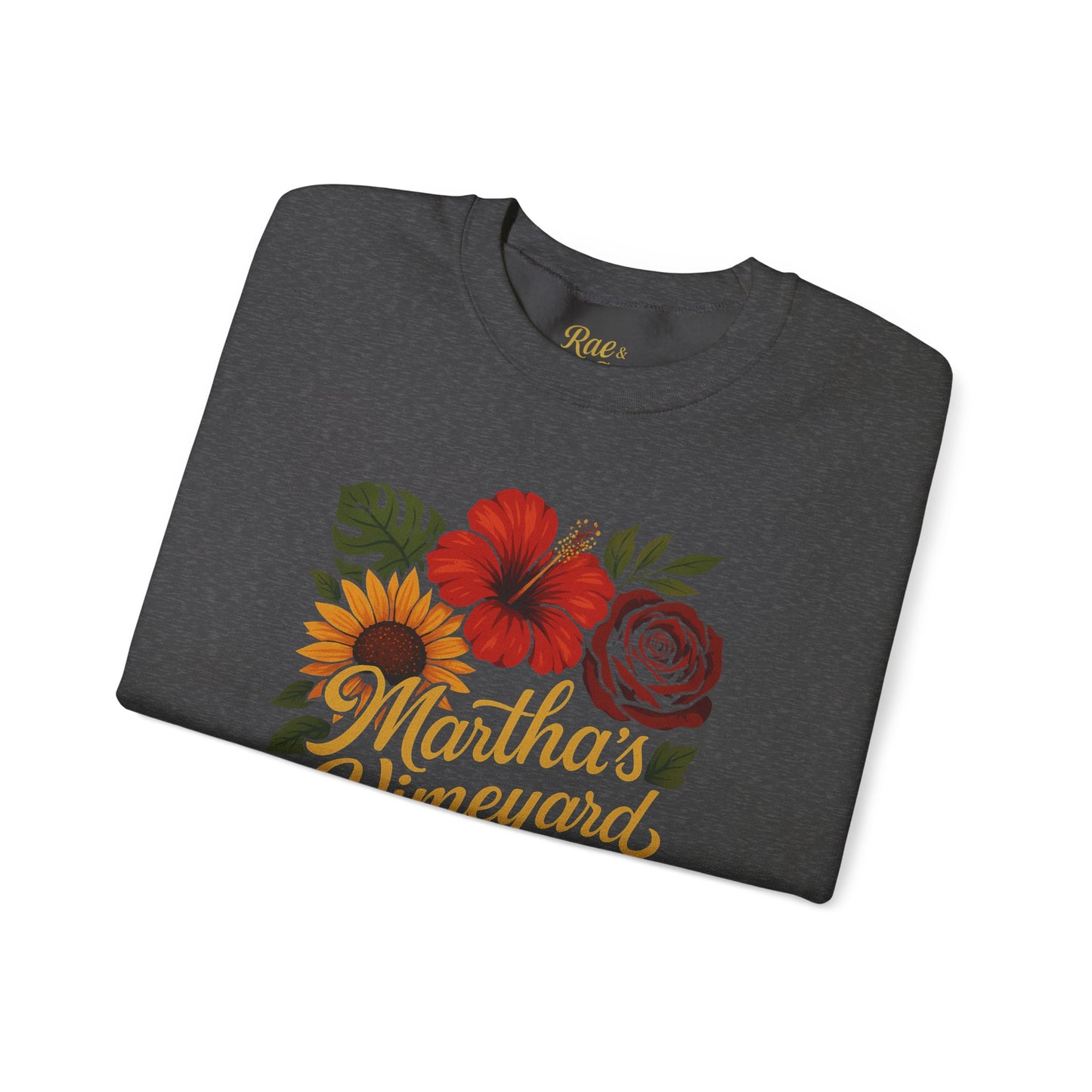 Ocean Park Floral Crewneck Sweatshirt – Martha’s Vineyard Classic | Unisex Heavy Blend