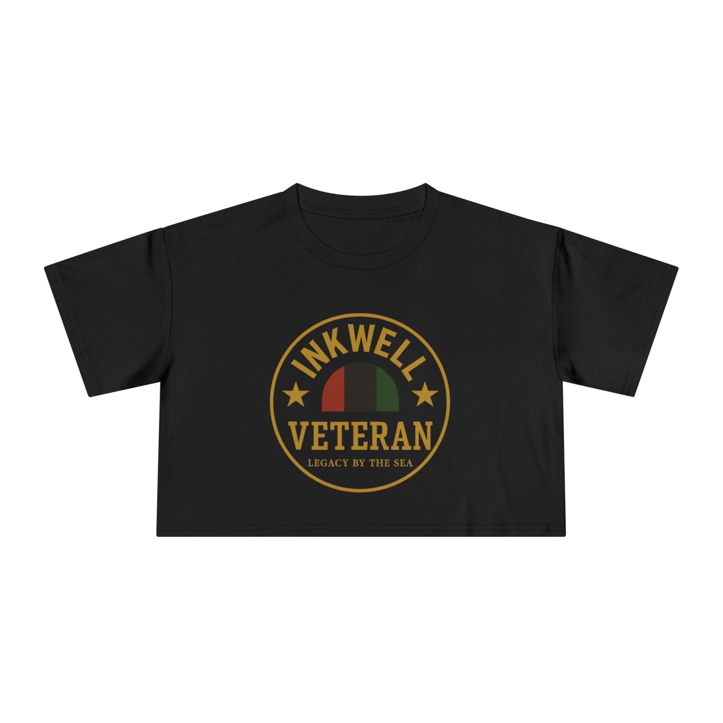 Crop Tee - Inkwell Veteran Crop Top for Women