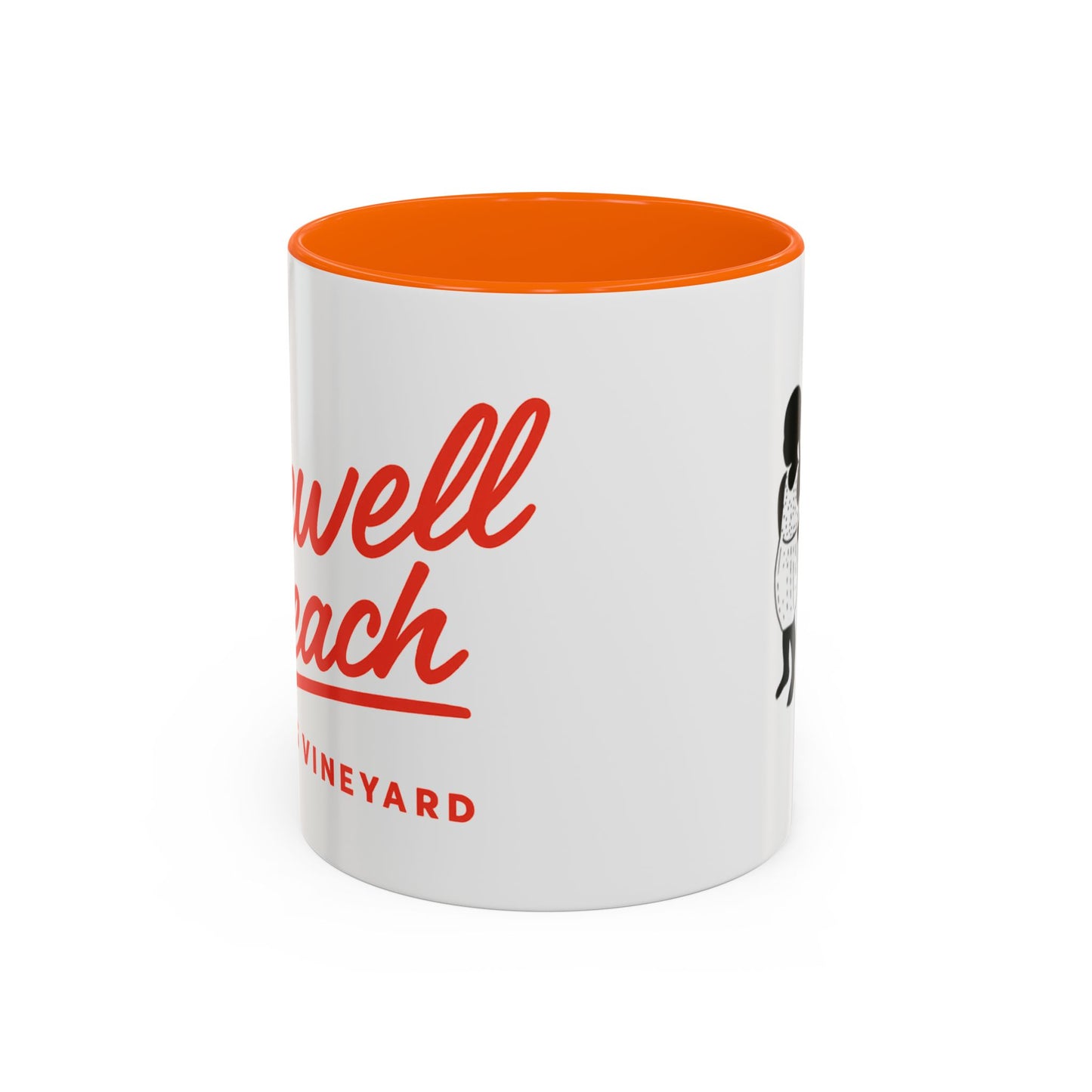 🔴 The Inkwell Beach – Martha’s Vineyard Classic Script Accent Mug (11oz & 15oz)