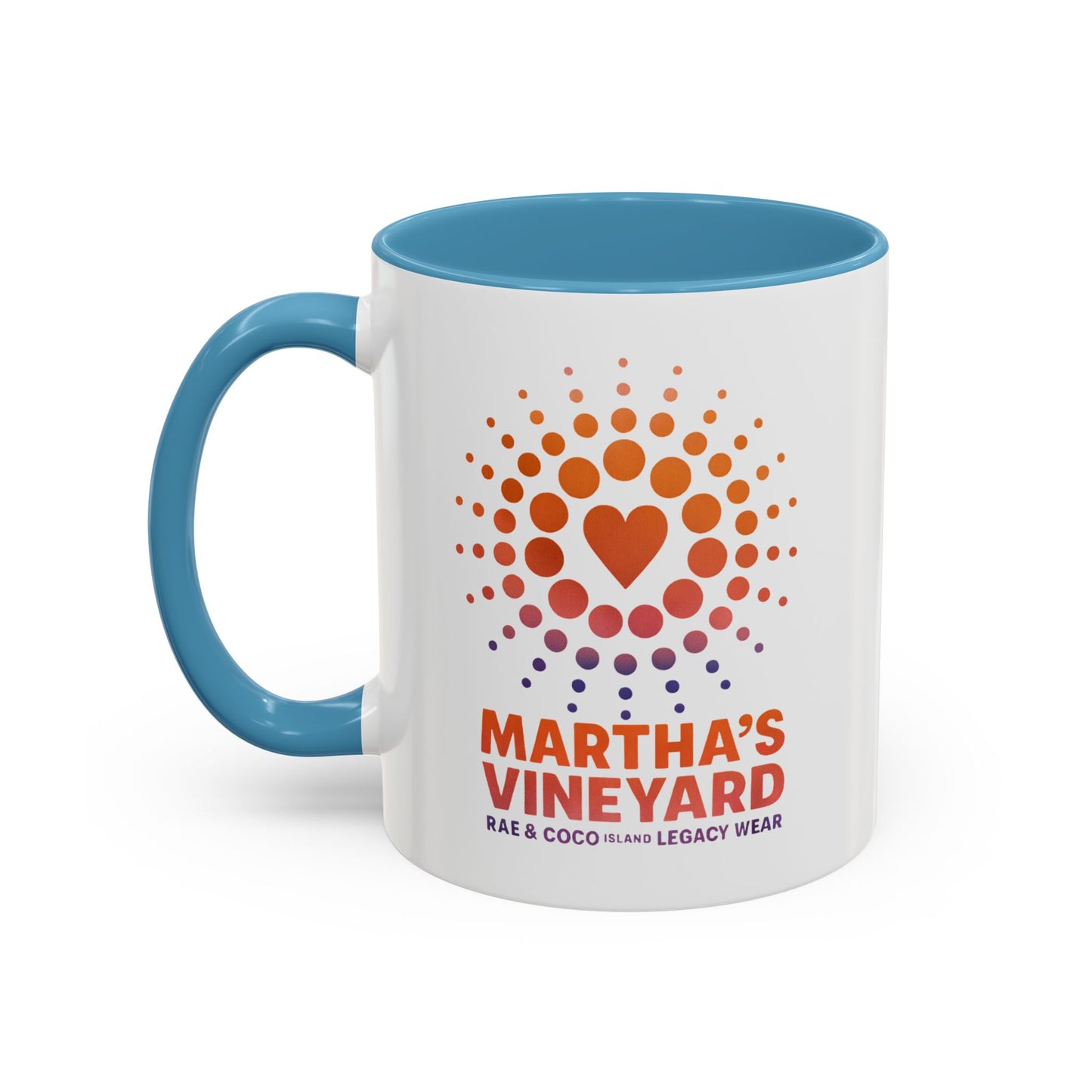 🧡💜 Heart & Dots “Martha’s Vineyard Legacy” Accent Mug (11oz & 15oz)