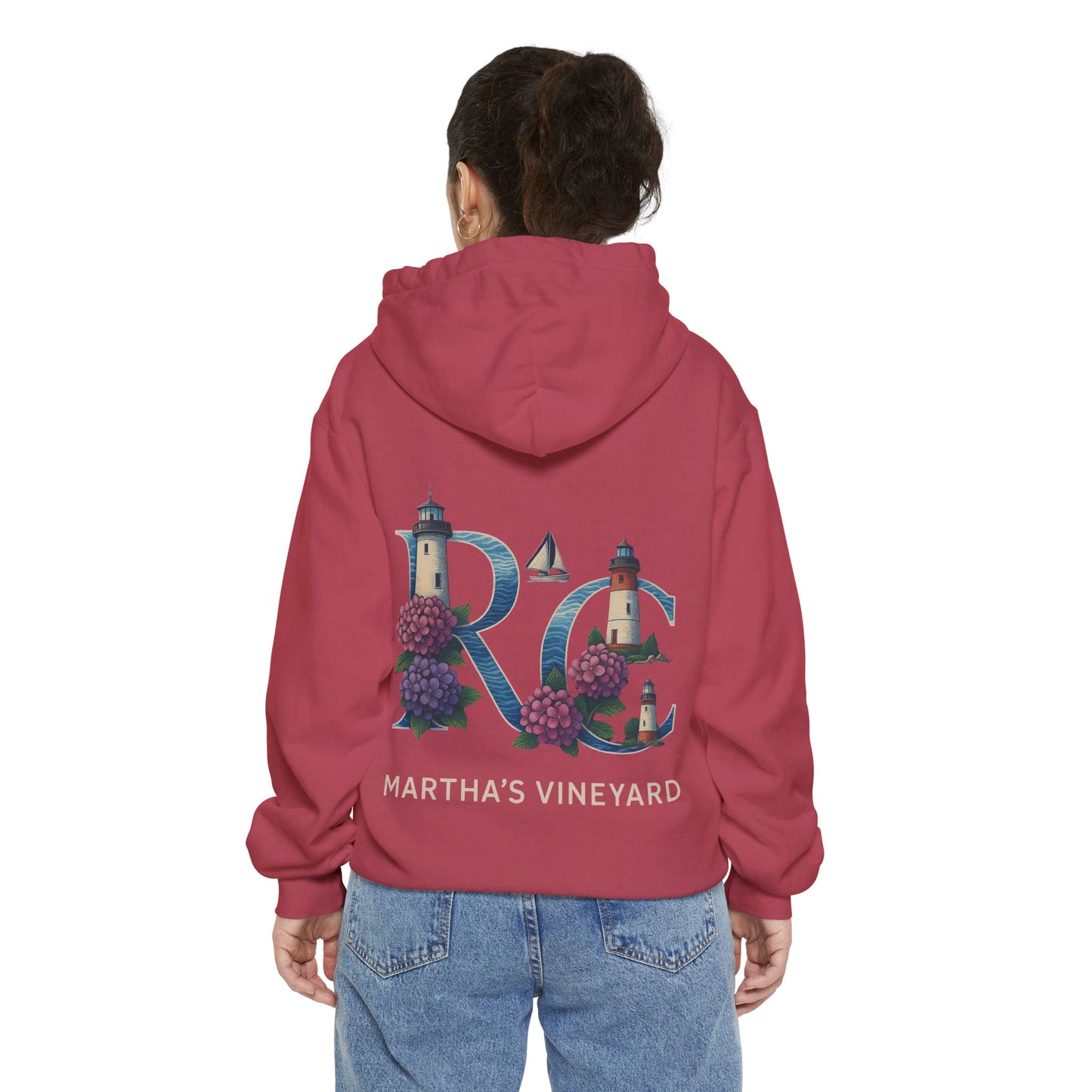 Rae & Coco Martha’s Vineyard Garment-Dyed Hoodie – Vintage Coastal Comfort, Unisex Island Style