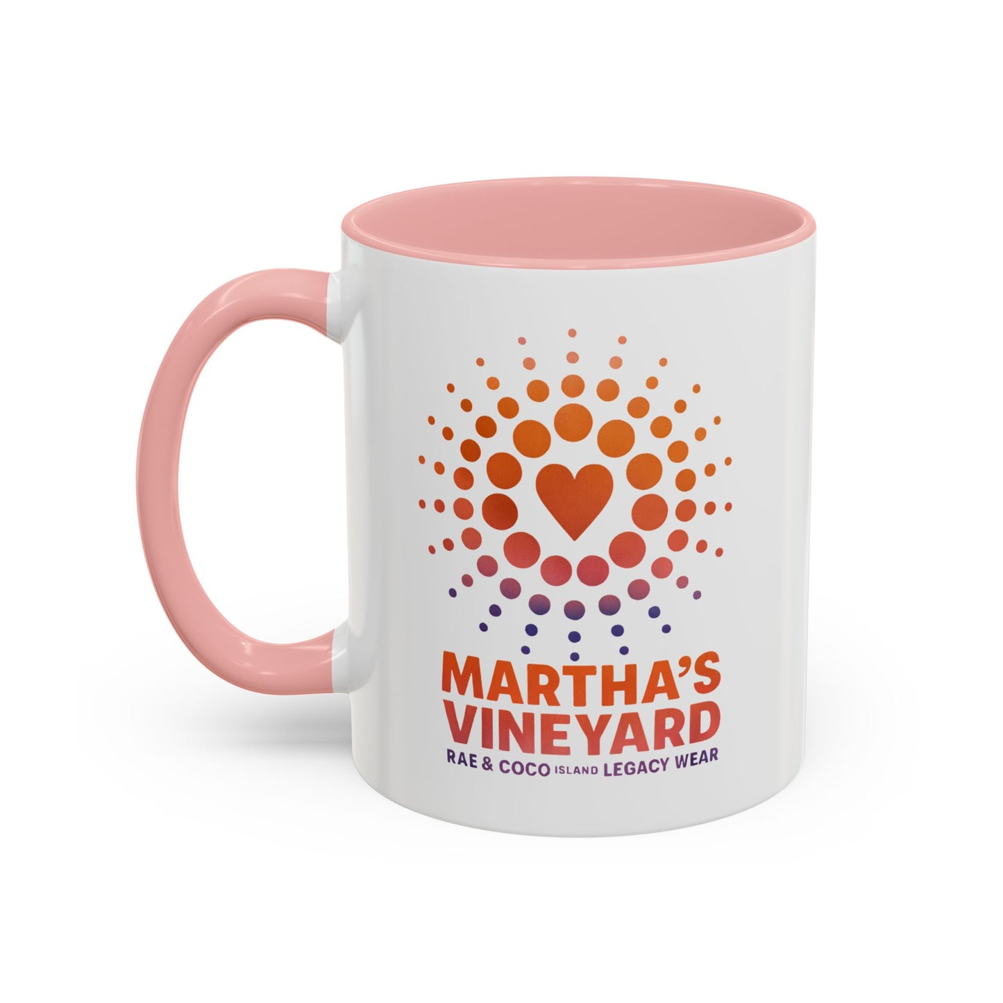 🧡💜 Heart & Dots “Martha’s Vineyard Legacy” Accent Mug (11oz & 15oz)
