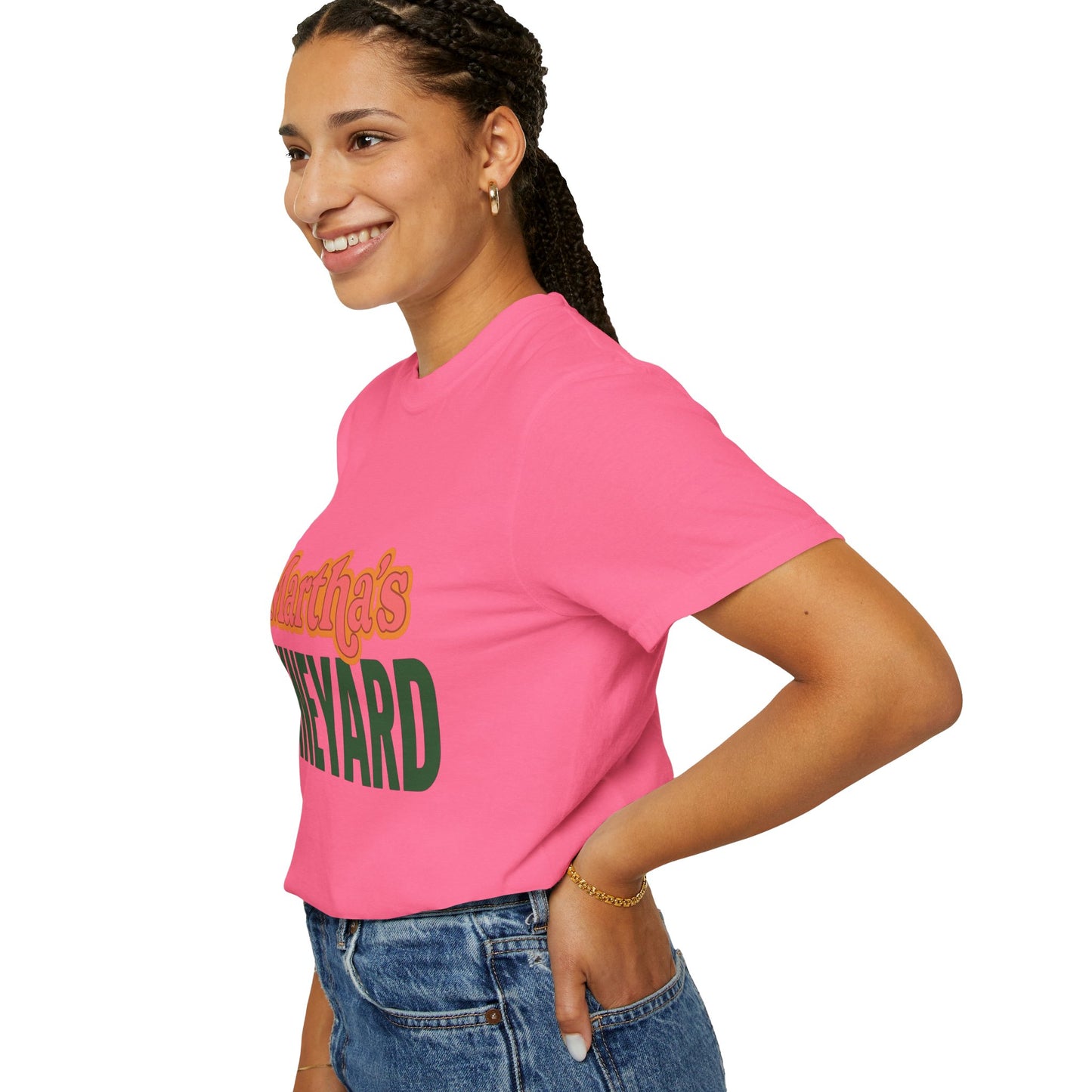 Retro Martha’s Vineyard Tee – Bold Vintage Lettering Unisex Island Shirt
