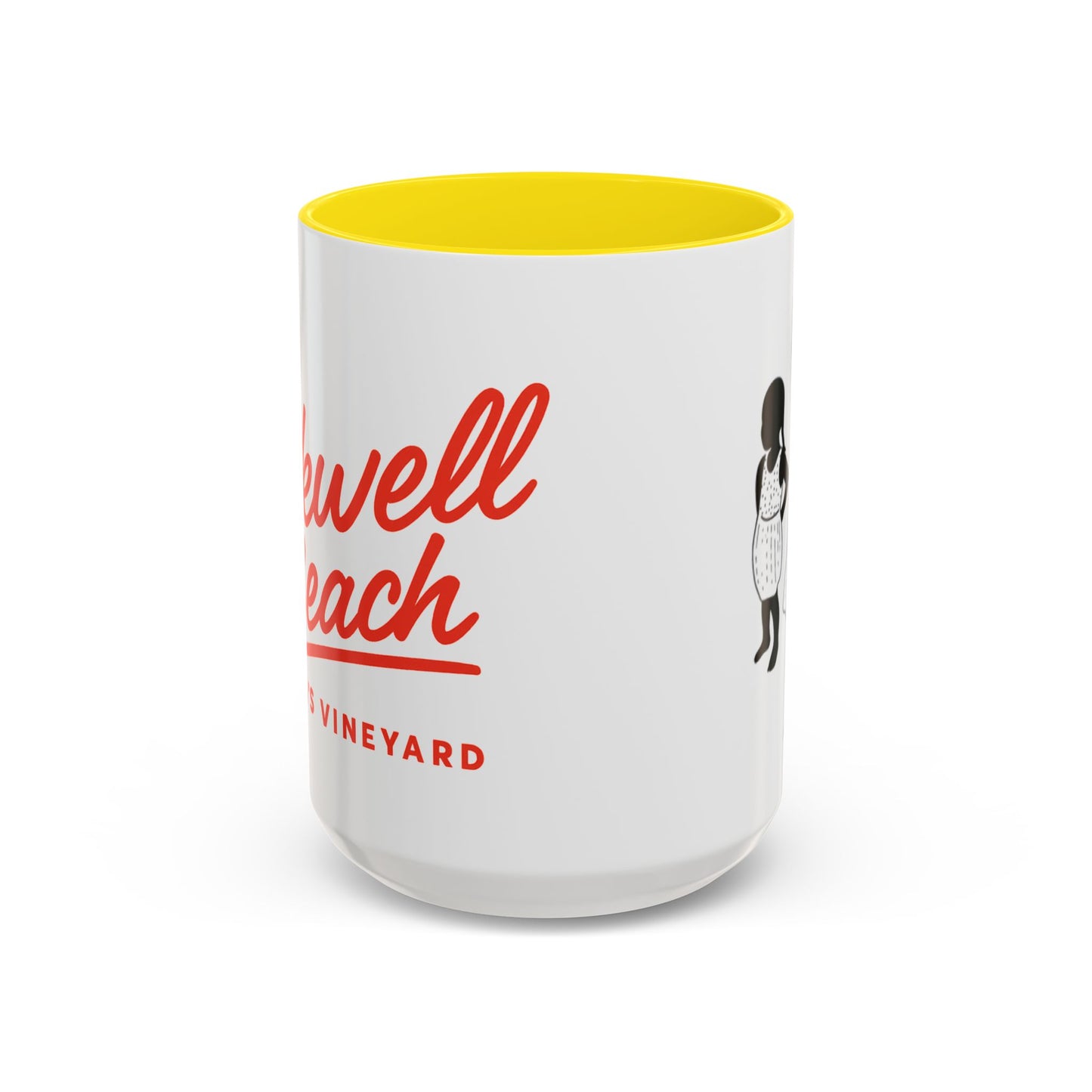 🔴 The Inkwell Beach – Martha’s Vineyard Classic Script Accent Mug (11oz & 15oz)
