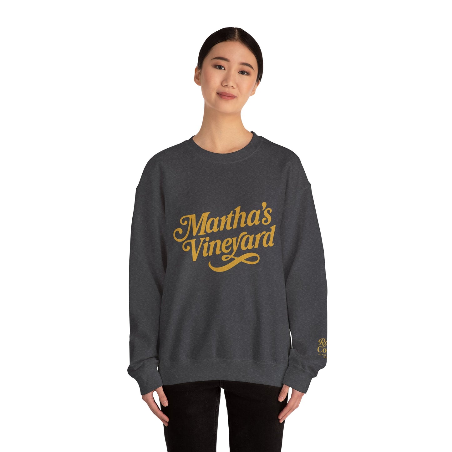 Cursive Martha’s Vineyard Crewneck Sweatshirt – Unisex Heavy Blend | Cozy Island Style