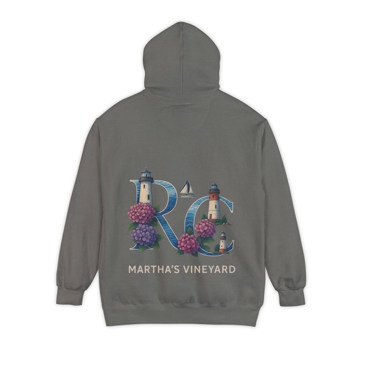 Rae & Coco Martha’s Vineyard Garment-Dyed Hoodie – Vintage Coastal Comfort, Unisex Island Style