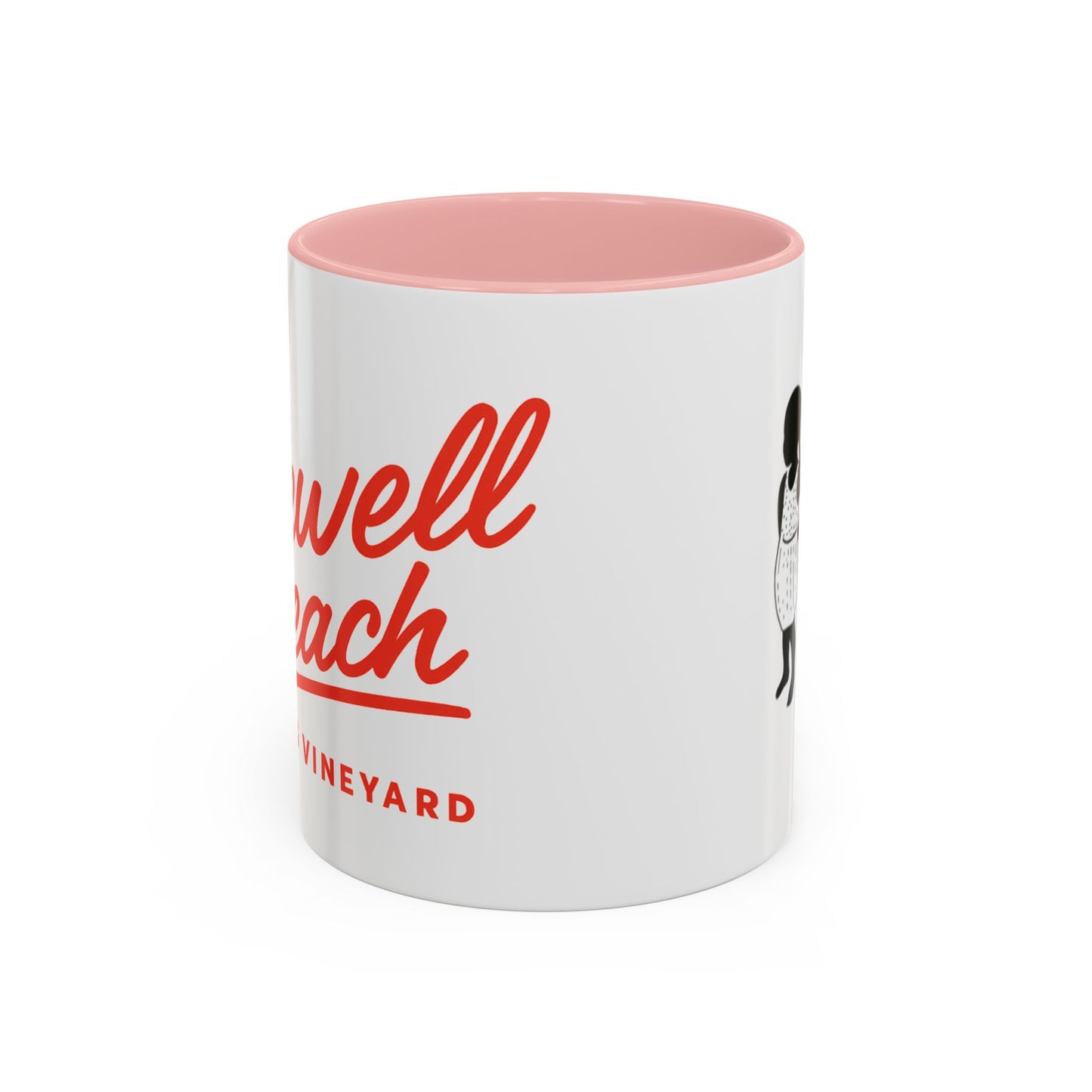 🔴 The Inkwell Beach – Martha’s Vineyard Classic Script Accent Mug (11oz & 15oz)