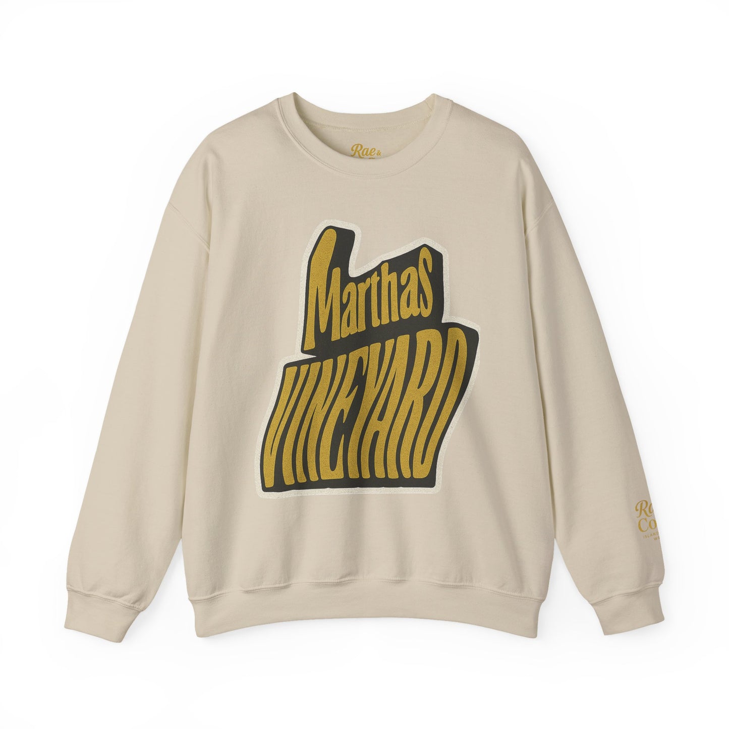 Wavy Martha’s Vineyard Crewneck Sweatshirt – Unisex Heavy Blend | Cozy Island Style