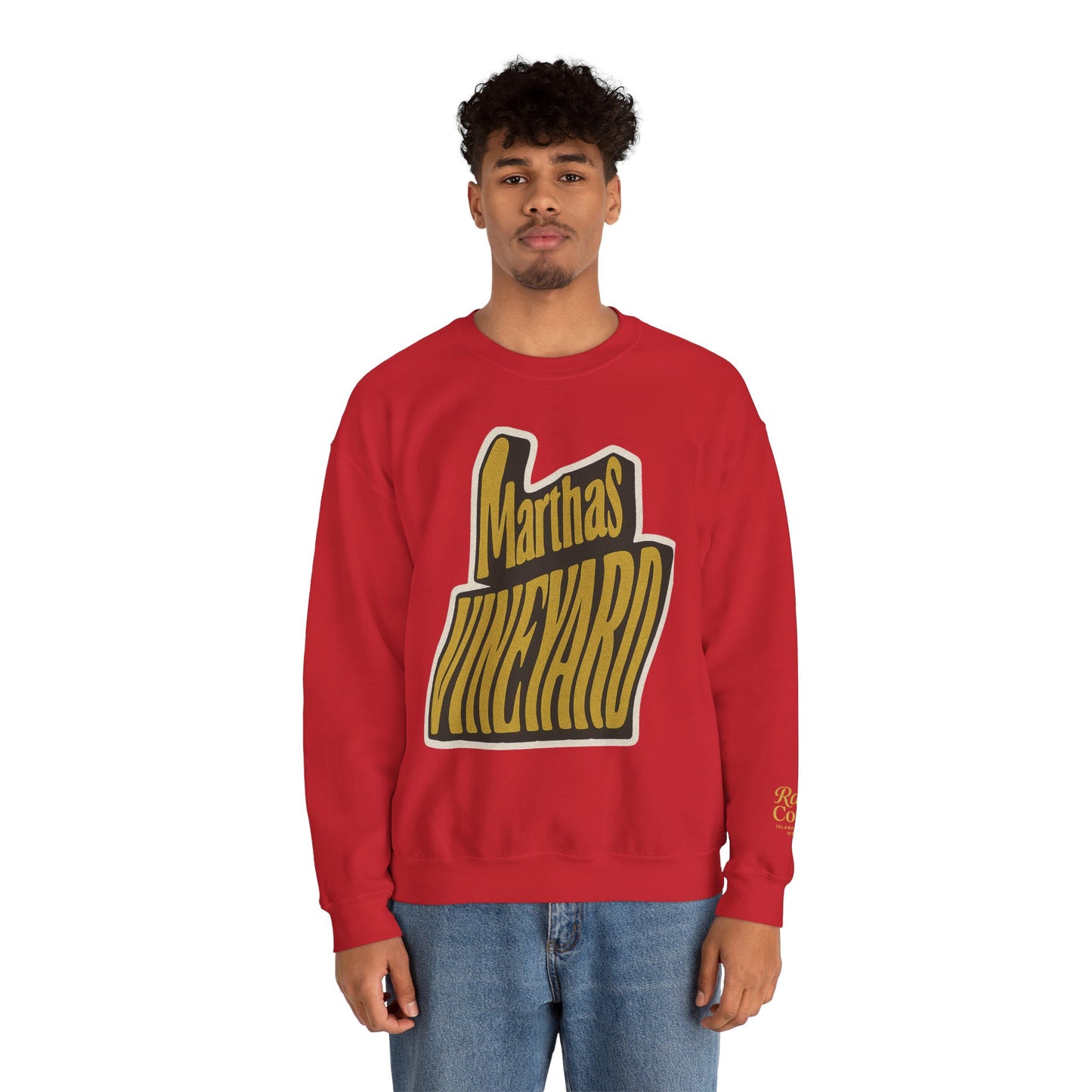Wavy Martha’s Vineyard Crewneck Sweatshirt – Unisex Heavy Blend | Cozy Island Style