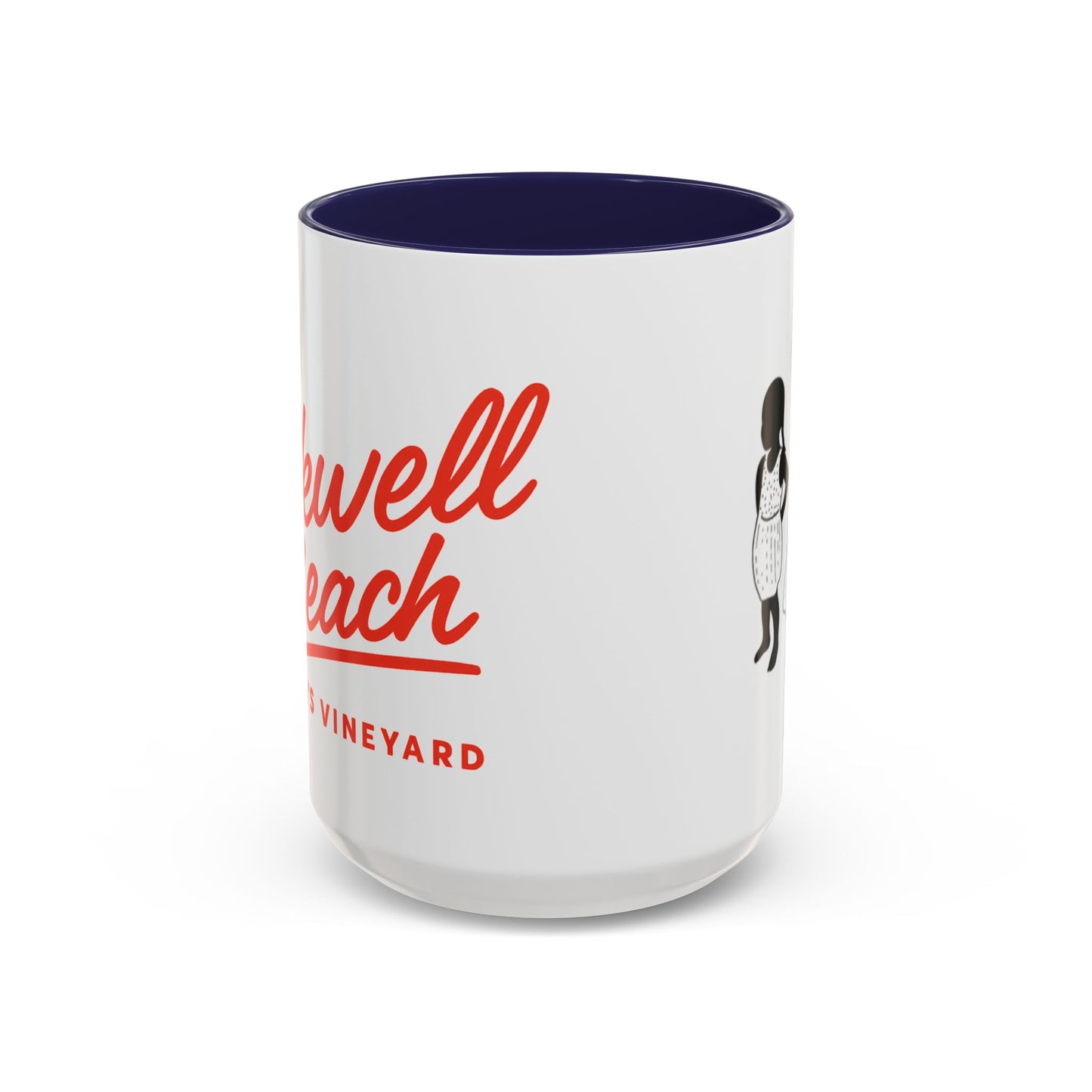 🔴 The Inkwell Beach – Martha’s Vineyard Classic Script Accent Mug (11oz & 15oz)