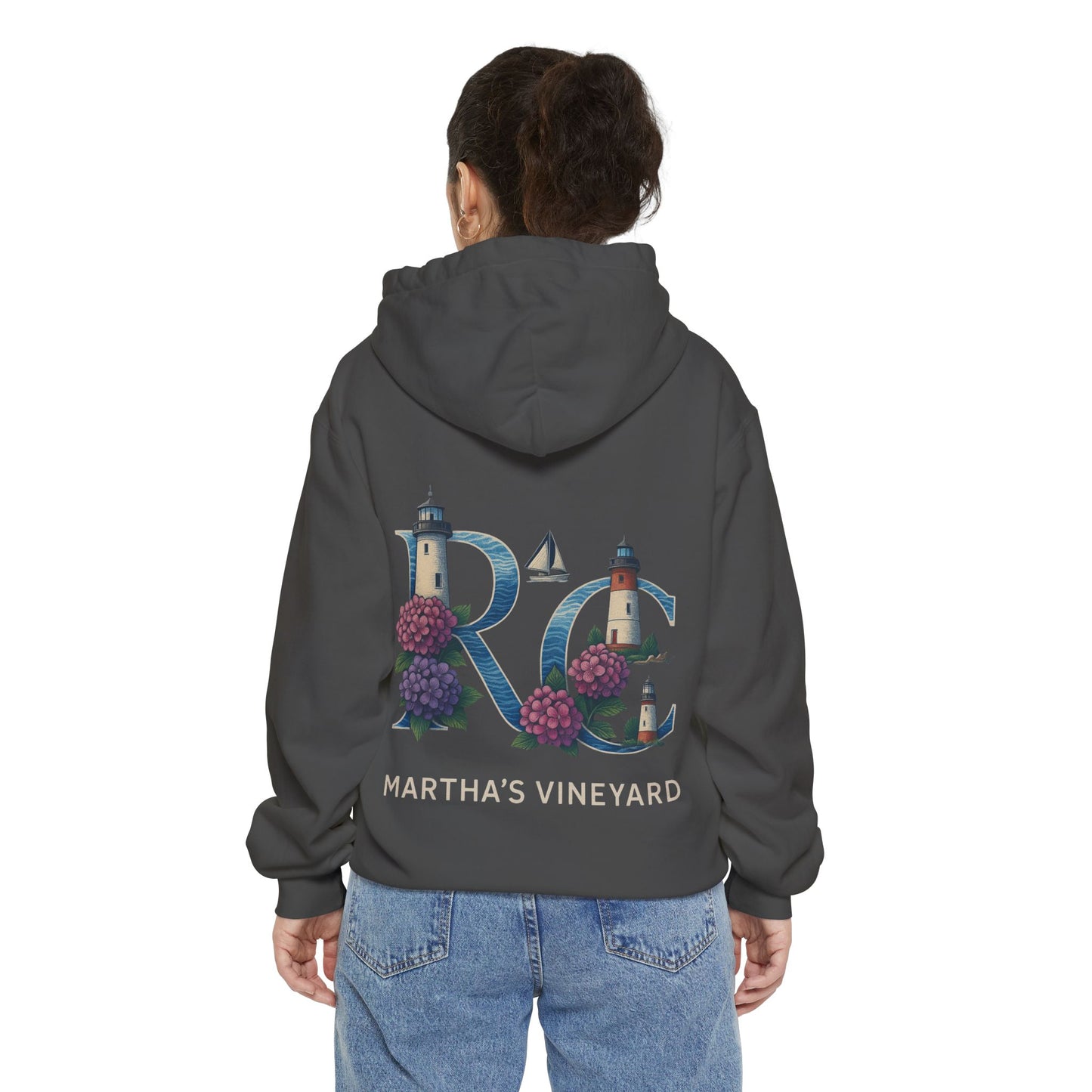 Rae & Coco Martha’s Vineyard Garment-Dyed Hoodie – Vintage Coastal Comfort, Unisex Island Style