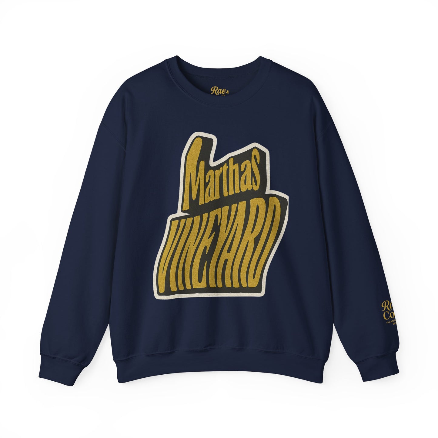 Wavy Martha’s Vineyard Crewneck Sweatshirt – Unisex Heavy Blend | Cozy Island Style