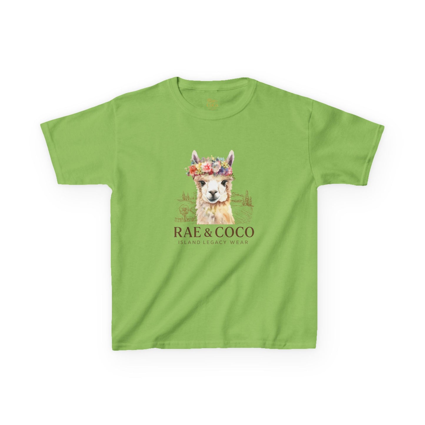 Kids Floral Alpaca T-Shirt – Island Legacy Wear, Black-Owned Summer Apparel, Cute Coastal Kids Tee, Martha’s Vineyard Gift