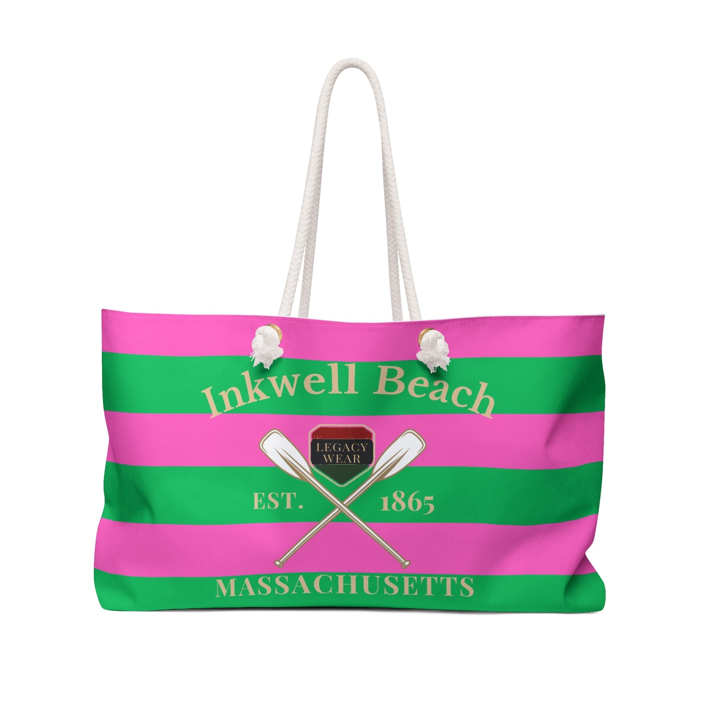 Pink and Green Classic Weekend Bag