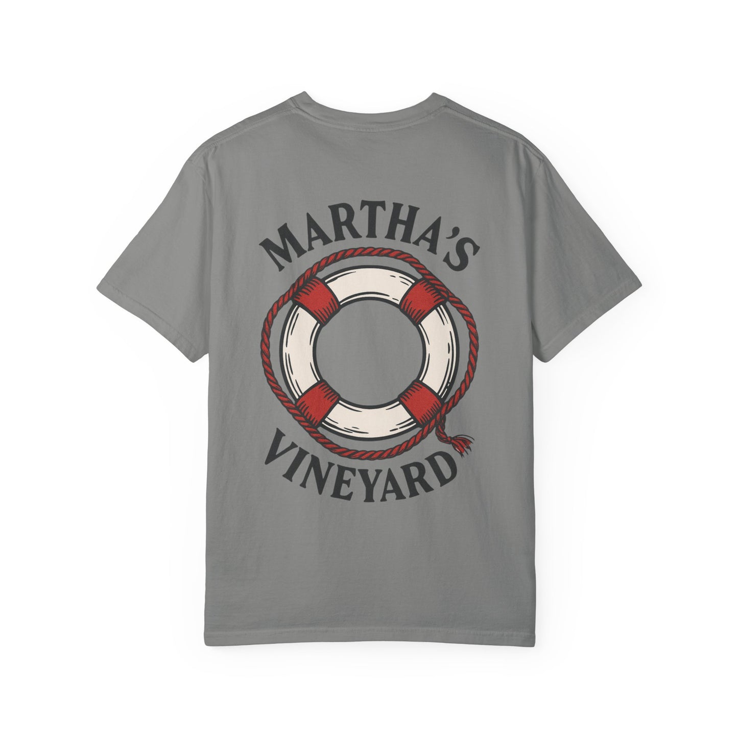 Martha’s Vineyard Lifebuoy Tee – Nautical Vintage Island Graphic Shirt