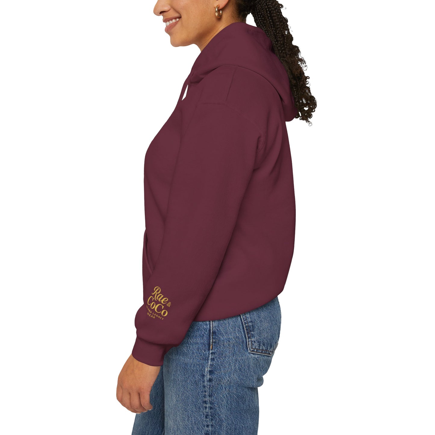 Retro “Martha’s Vineyard” Hoodie – Unisex Heavy Blend, Orange & Green Coastal Desig