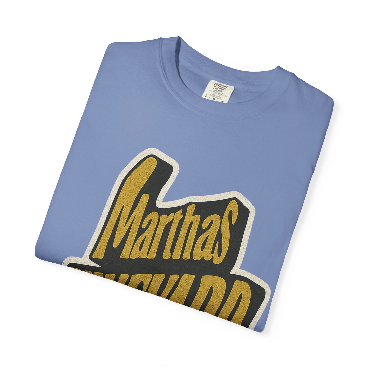 Groovy Martha’s Vineyard Tee – Retro Wavy Lettering Unisex Island Shirt