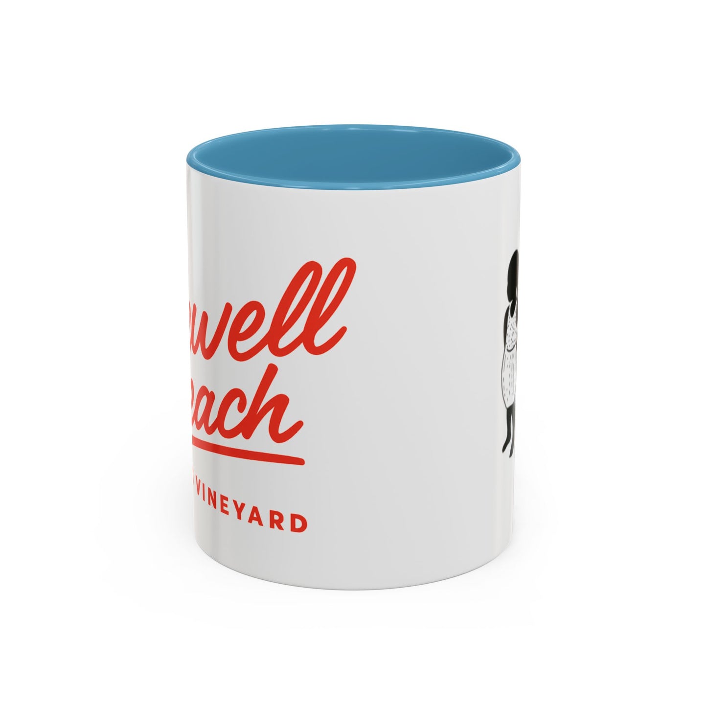 🔴 The Inkwell Beach – Martha’s Vineyard Classic Script Accent Mug (11oz & 15oz)