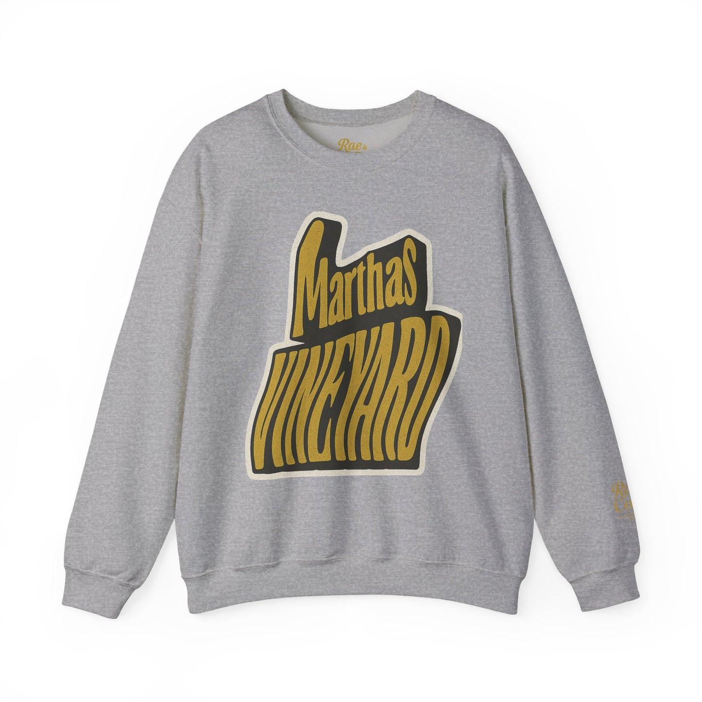 Wavy Martha’s Vineyard Crewneck Sweatshirt – Unisex Heavy Blend | Cozy Island Style