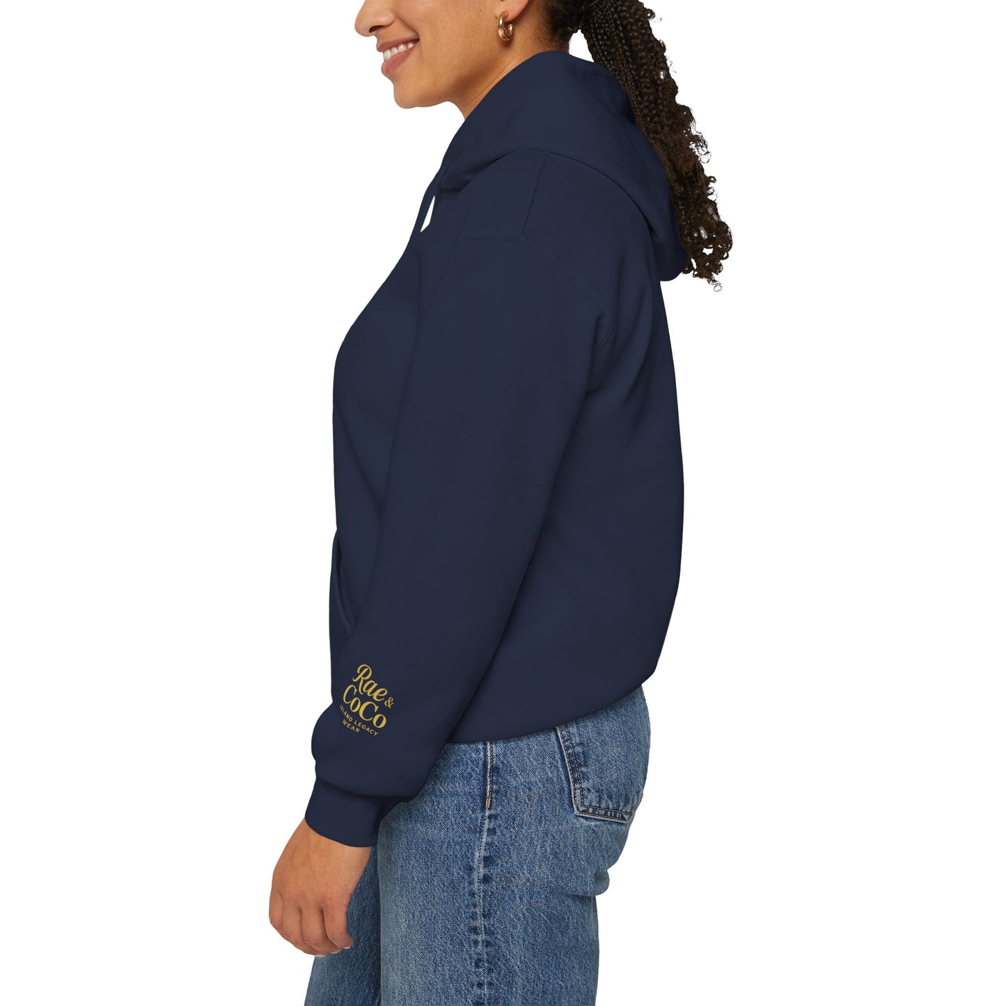 Martha’s Vineyard Hoodie – Unisex Heavy Blend with Cursive Yellow & Black Lettering