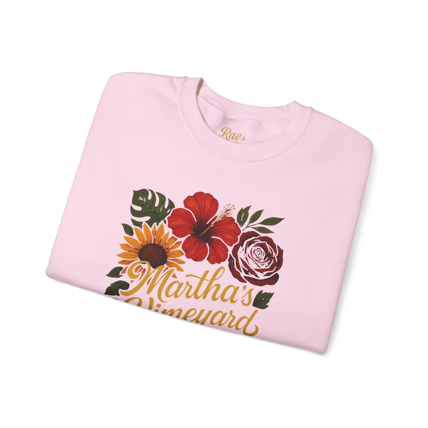 Ocean Park Floral Crewneck Sweatshirt – Martha’s Vineyard Classic | Unisex Heavy Blend