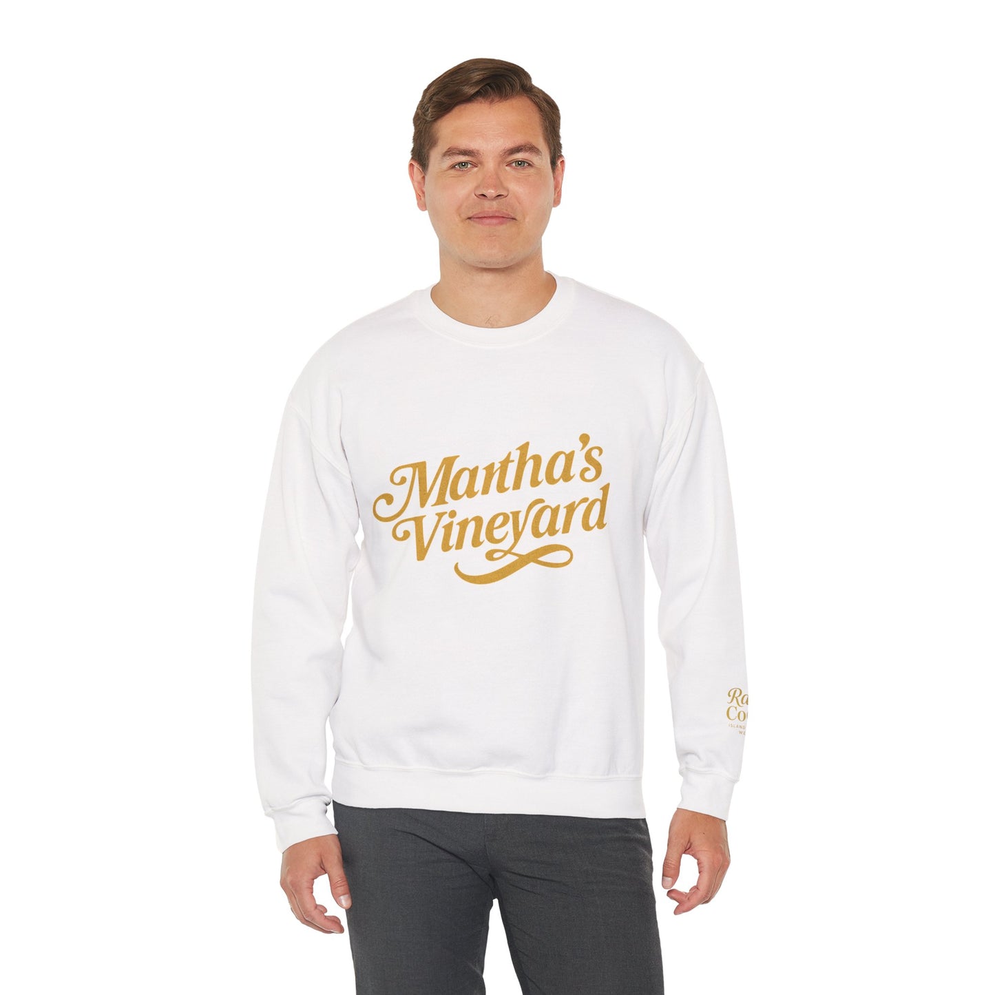Cursive Martha’s Vineyard Crewneck Sweatshirt – Unisex Heavy Blend | Cozy Island Style