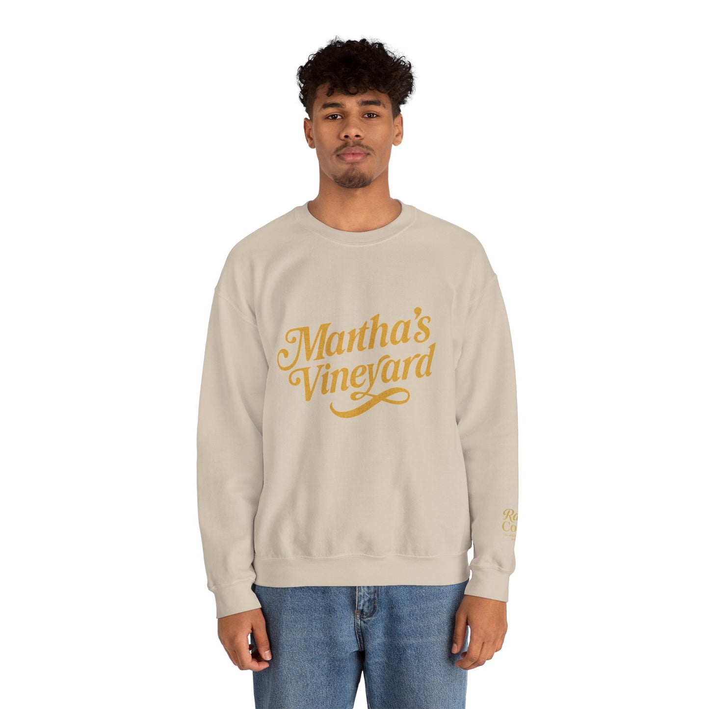 Cursive Martha’s Vineyard Crewneck Sweatshirt – Unisex Heavy Blend | Cozy Island Style