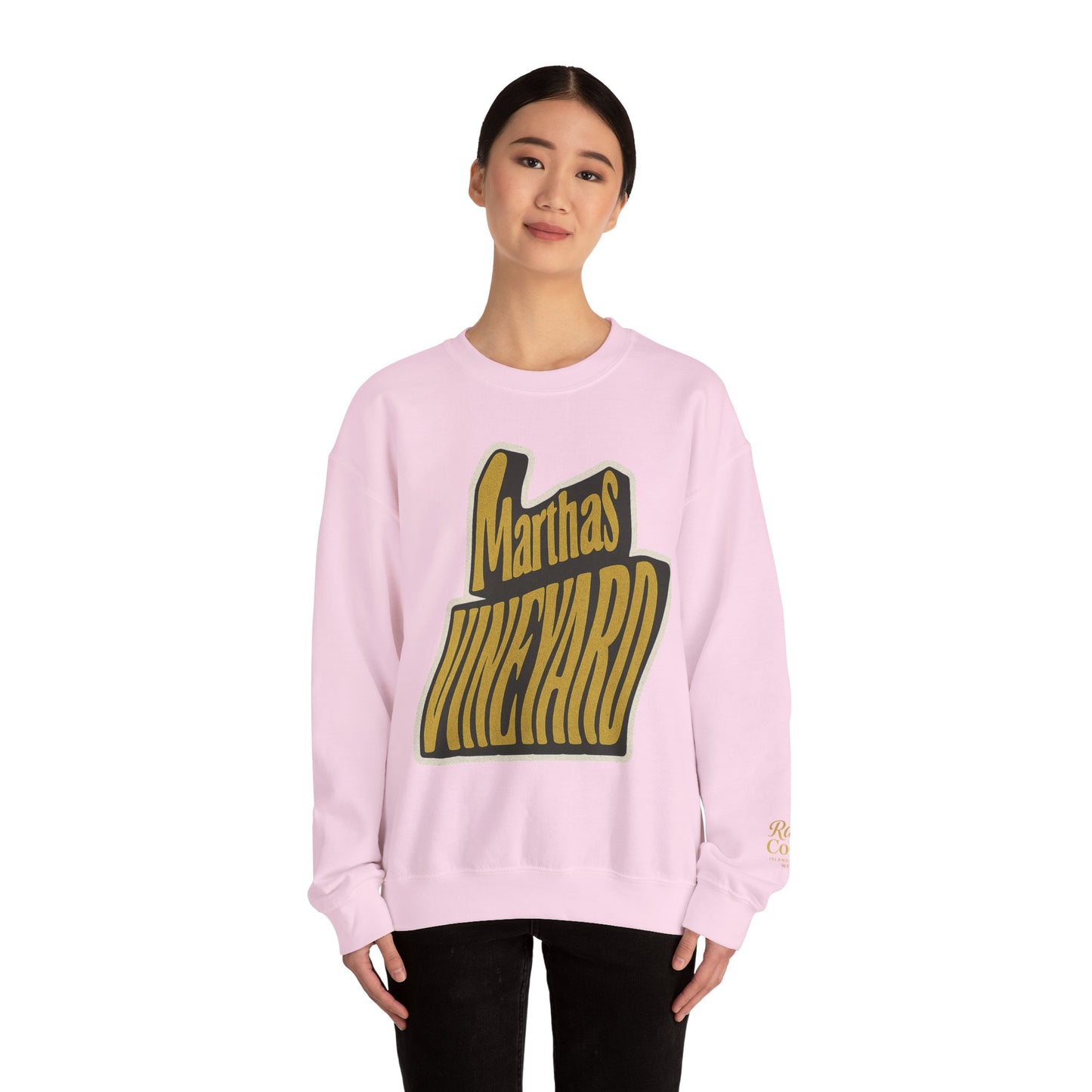 Wavy Martha’s Vineyard Crewneck Sweatshirt – Unisex Heavy Blend | Cozy Island Style