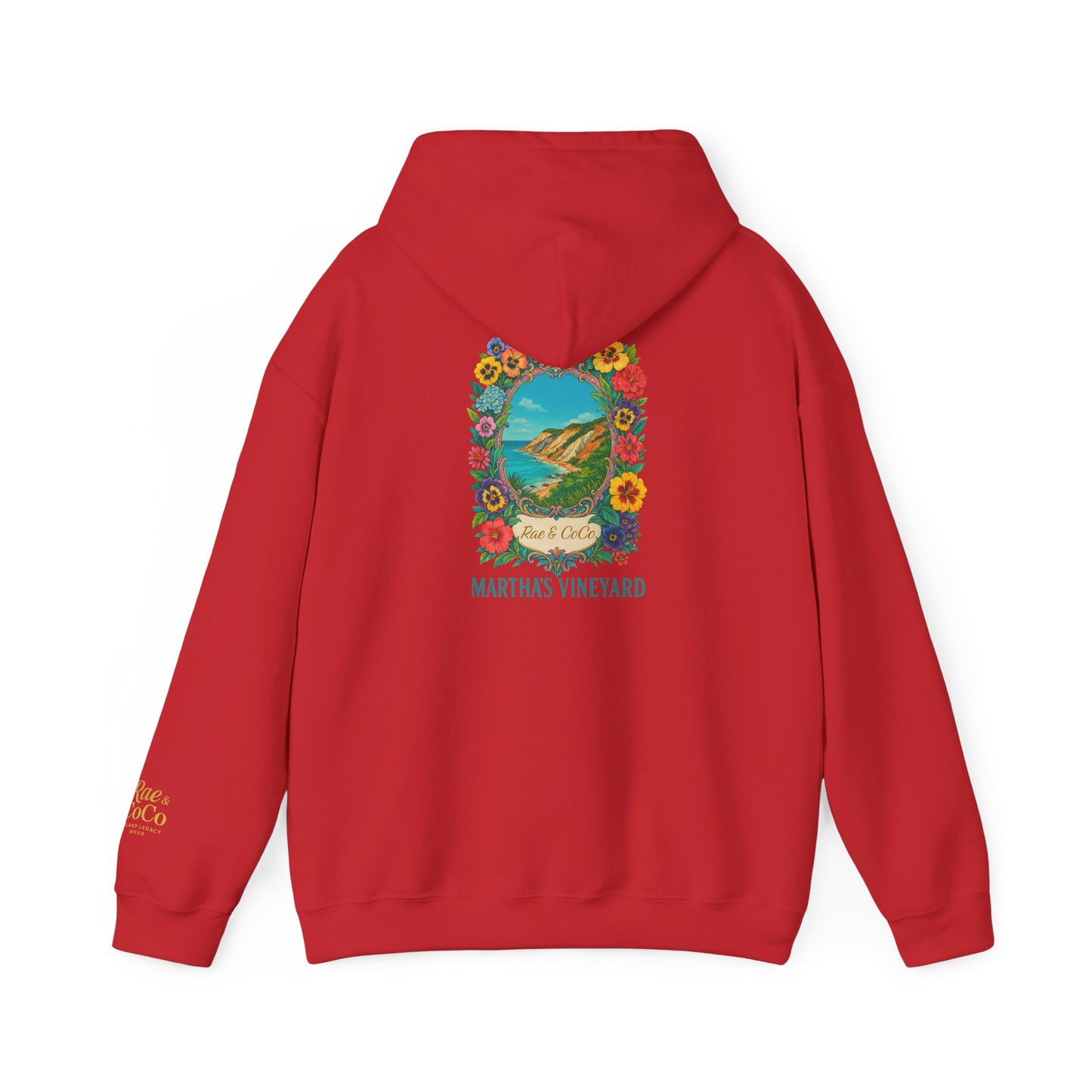 Martha's Vineyard Art Hoodie, Unisex Soft Sweatshirt, Cozy Gift for Beach Lovers, Travel Memory Apparel, Summer Vacation Wear